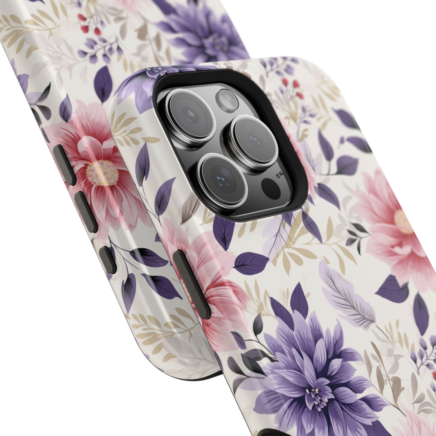 Elegant Vintage Floral Phone Case – MagSafe Compatible for iPhone & Samsung Galaxy