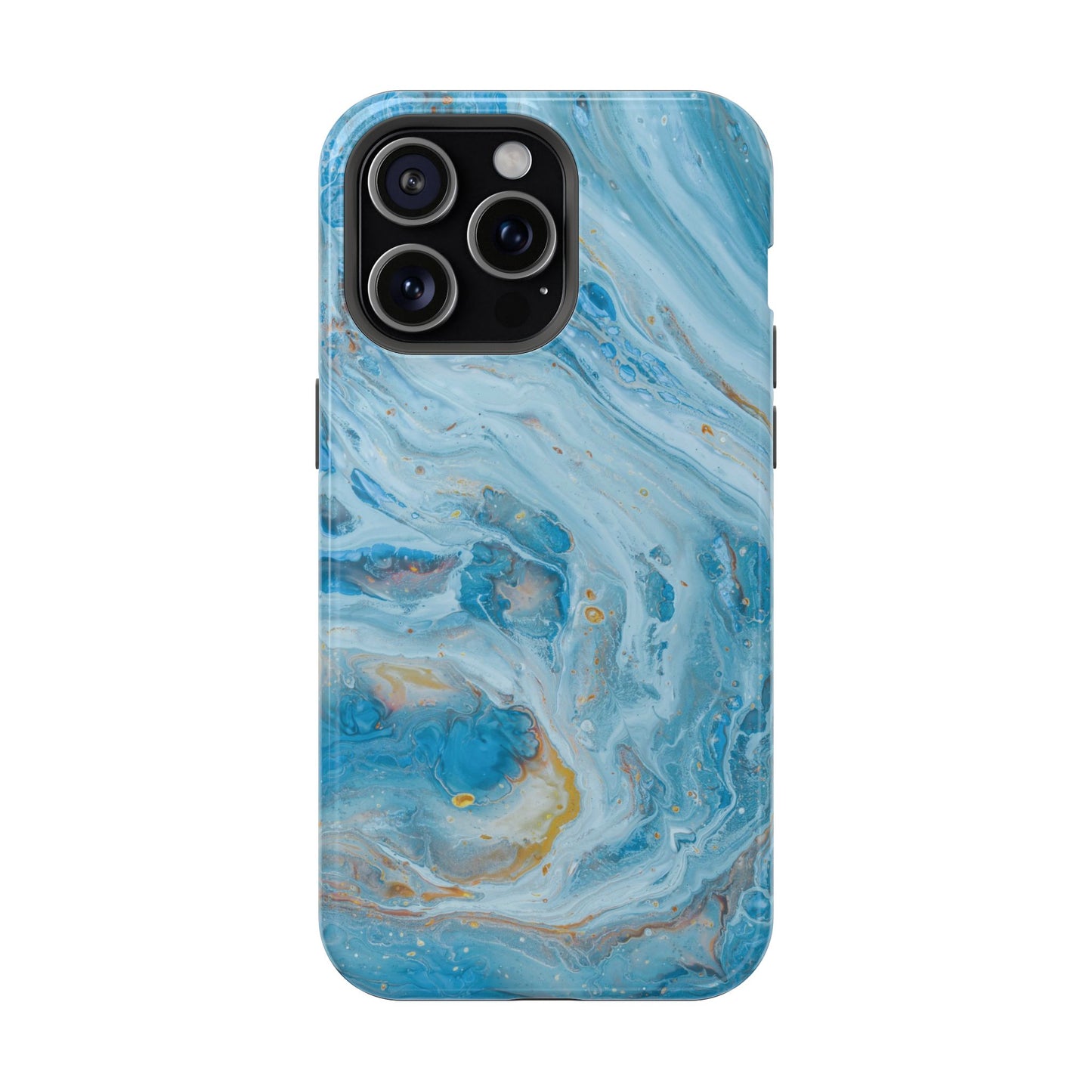 Ocean Swirl Blue Marble Phone Case – MagSafe Compatible for iPhone & Samsung Galaxy