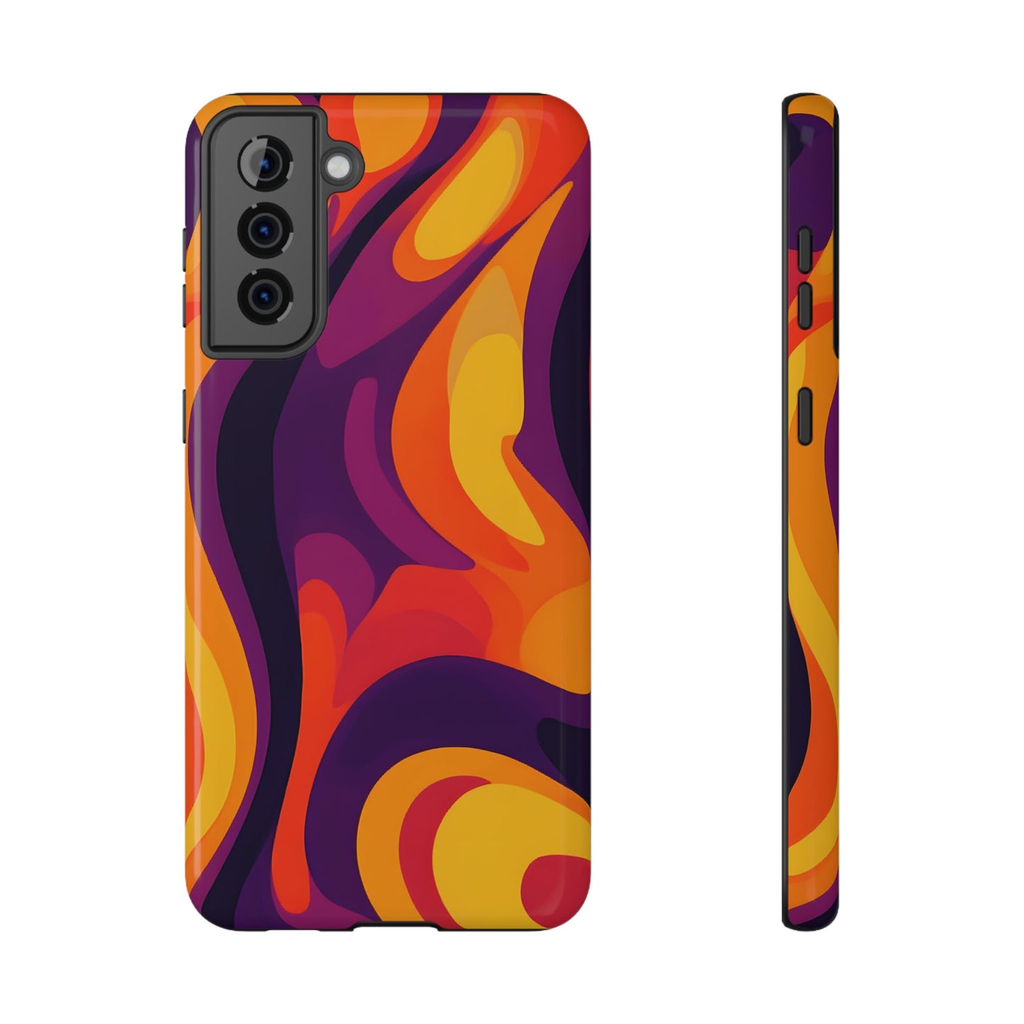 Fiery Abstract Swirls Phone Case – MagSafe Compatible for iPhone & Samsung Galaxy