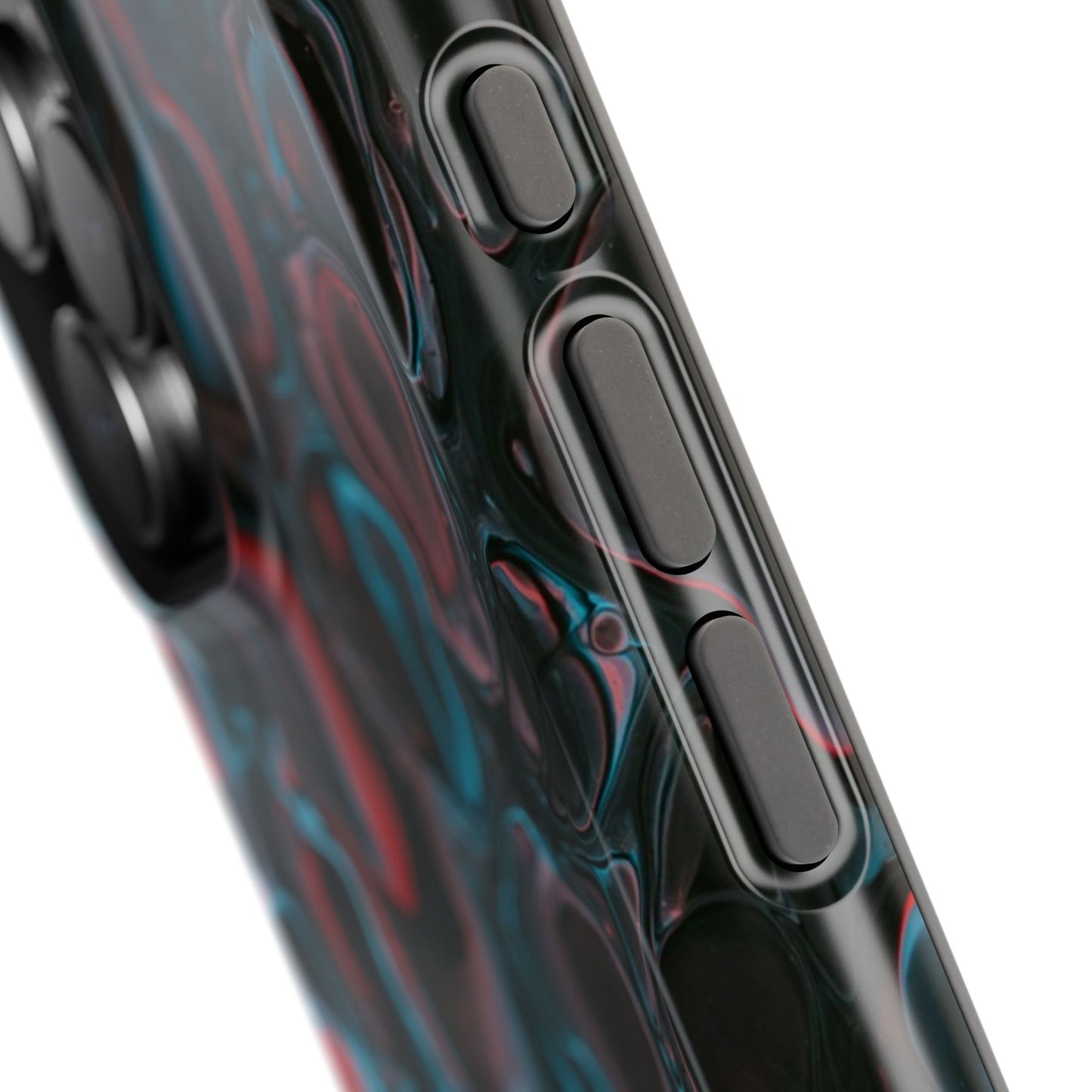 Dark Abyss Iridescent Texture Phone Case – MagSafe Compatible for iPhone & Samsung Galaxy