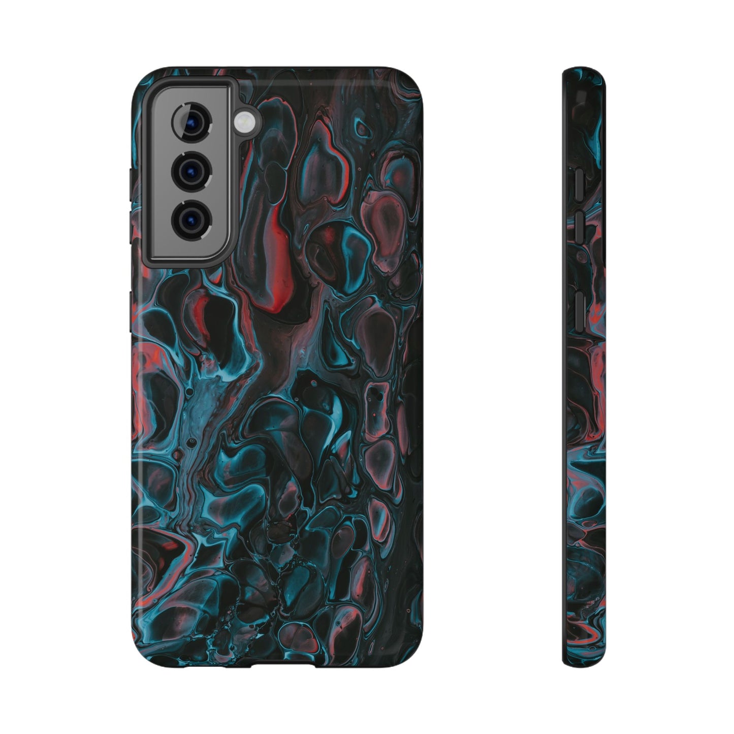 Dark Abyss Iridescent Texture Phone Case – MagSafe Compatible for iPhone & Samsung Galaxy