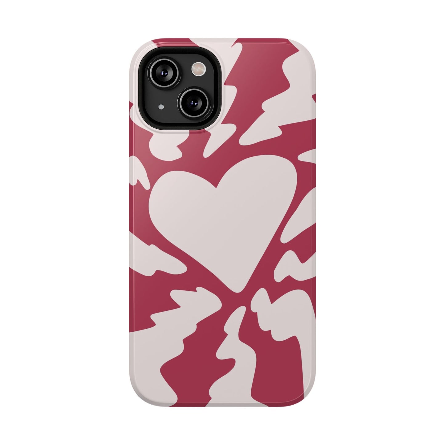 Bold Heartburst Abstract Phone Case – MagSafe Compatible for iPhone & Samsung Galaxy