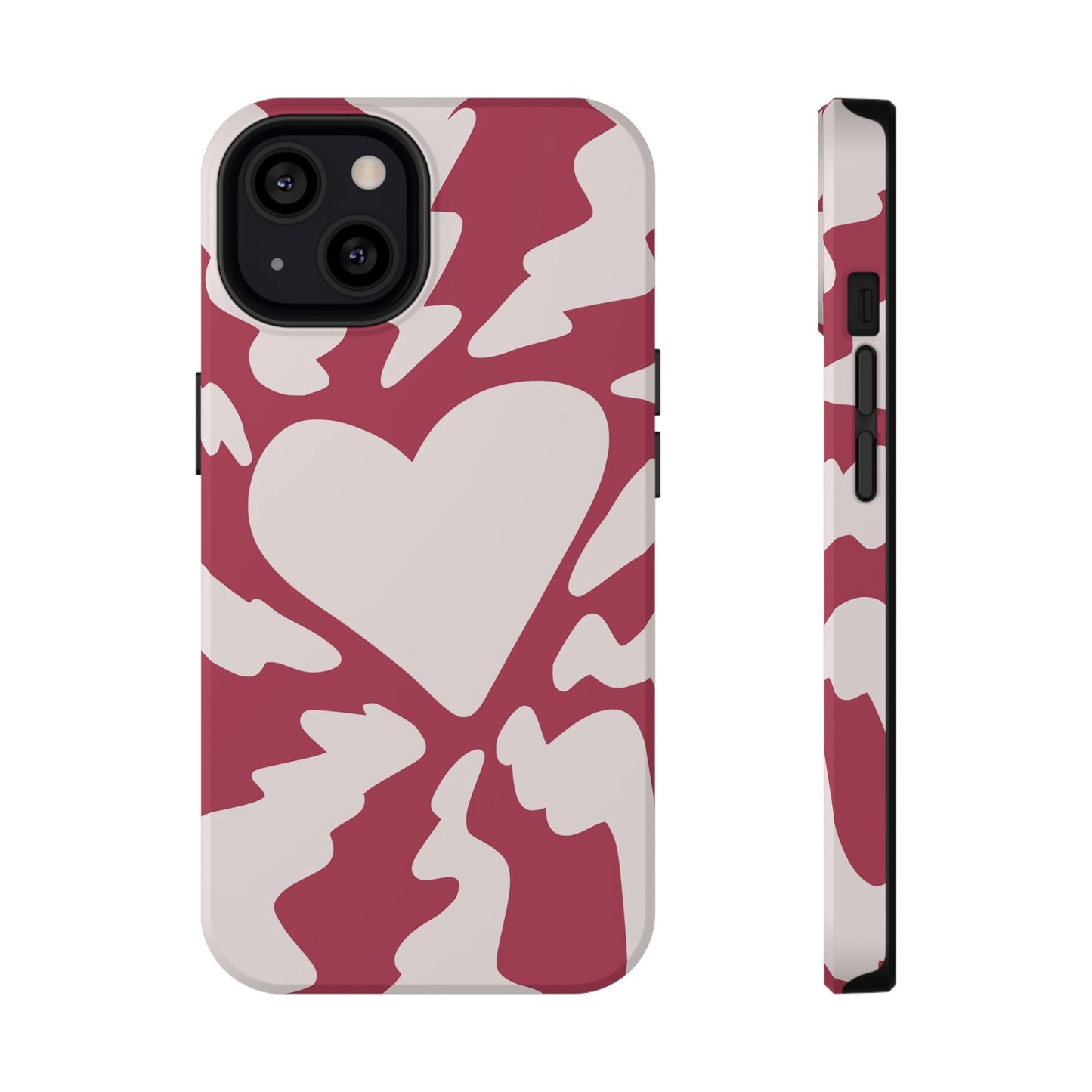 Bold Heartburst Abstract Phone Case – MagSafe Compatible for iPhone & Samsung Galaxy
