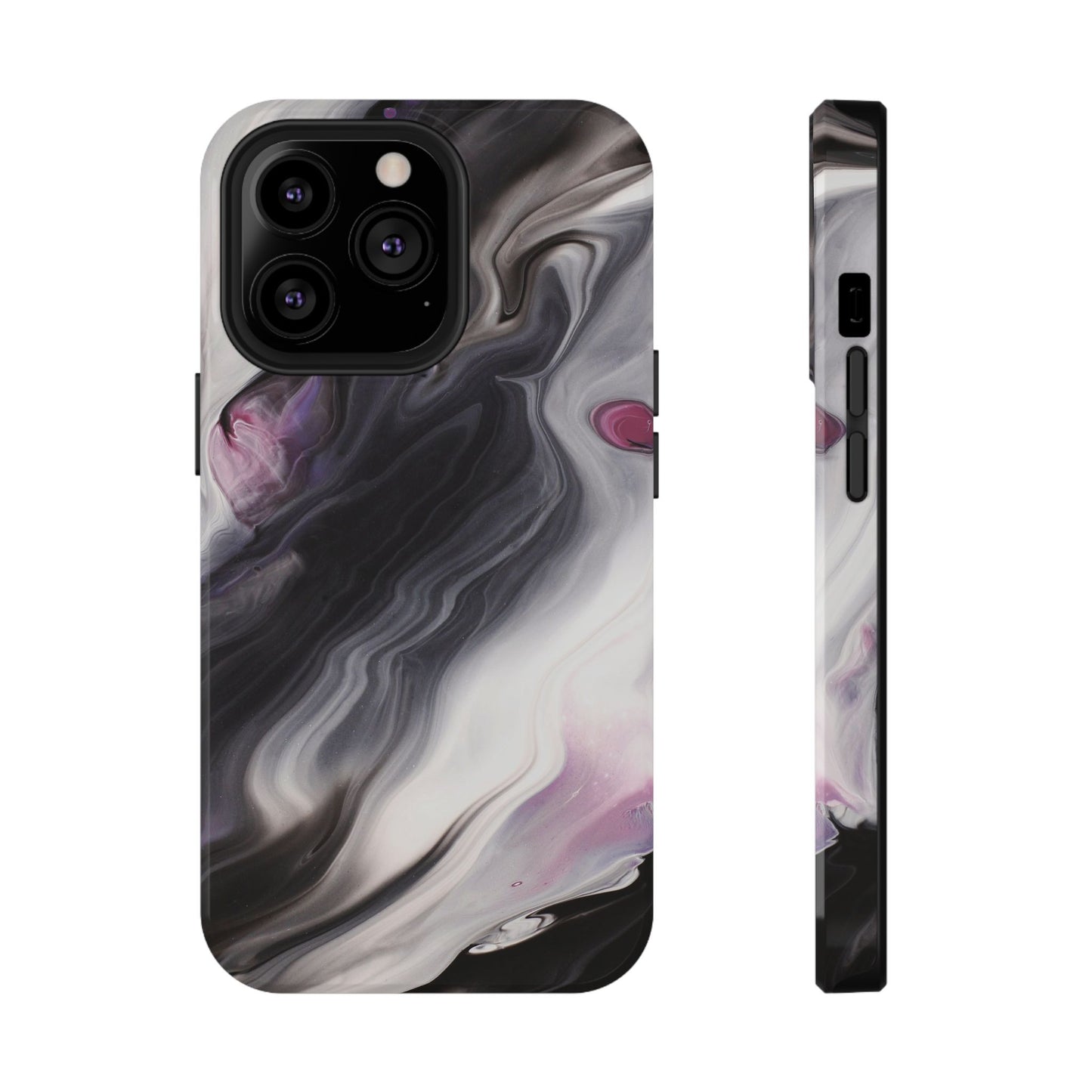 Galaxy Smoke Noir Marble Phone Case – MagSafe Compatible for iPhone & Samsung Galaxy