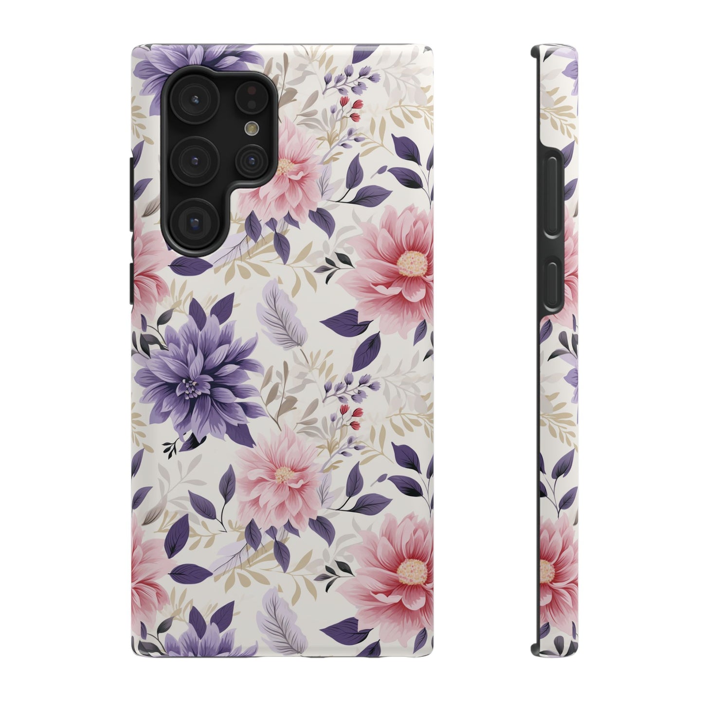 Elegant Vintage Floral Phone Case – MagSafe Compatible for iPhone & Samsung Galaxy