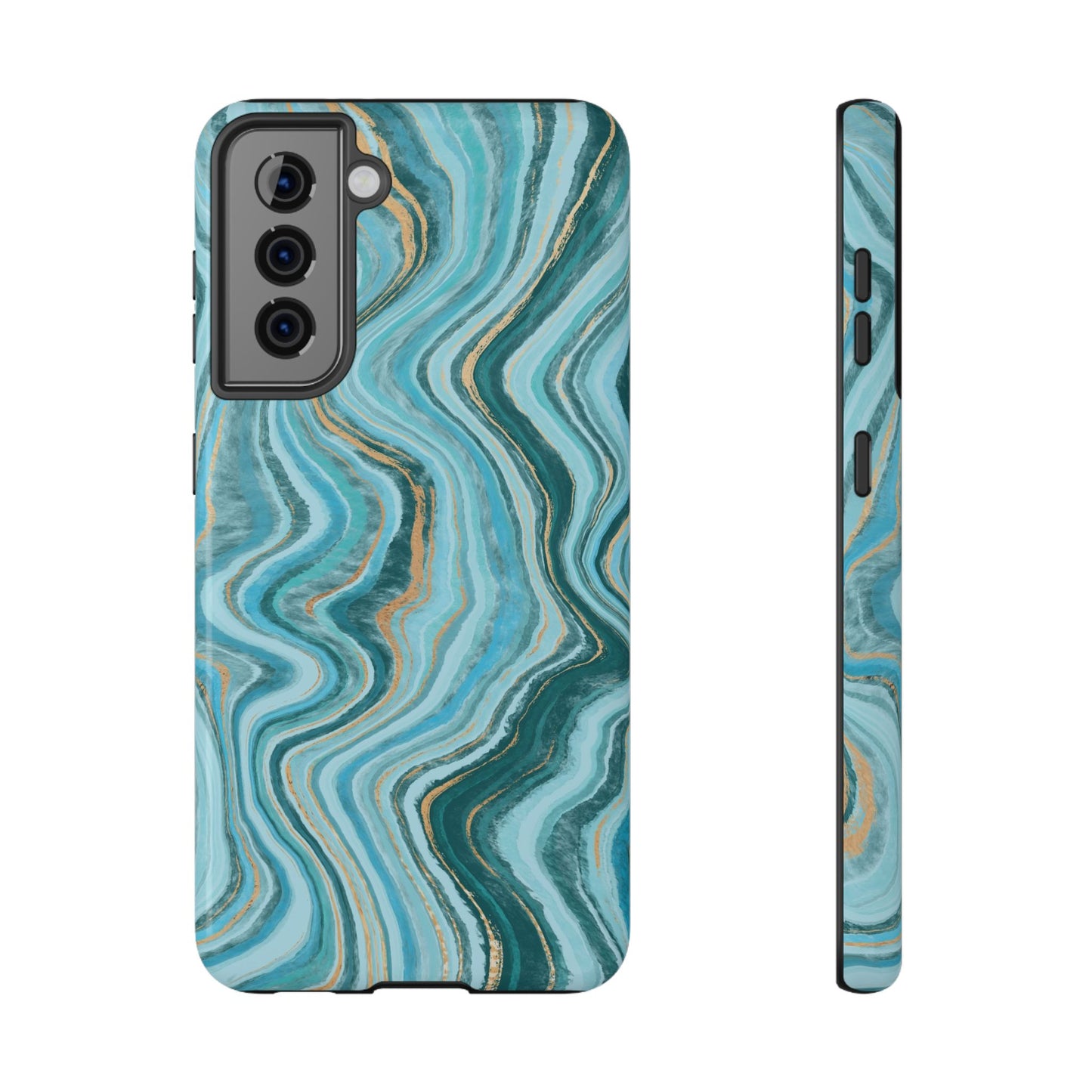 Ocean Agate Swirl Phone Case – MagSafe Compatible for iPhone & Samsung Galaxy