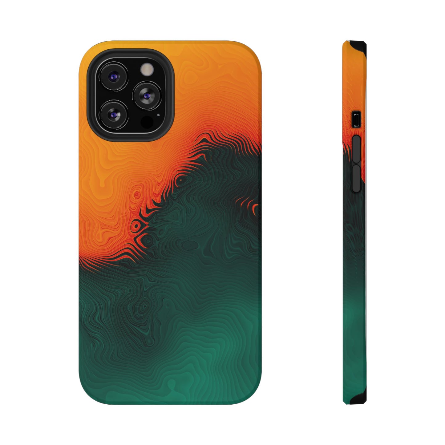 Topographic Heatwave Phone Case – MagSafe Compatible for iPhone & Samsung Galaxy