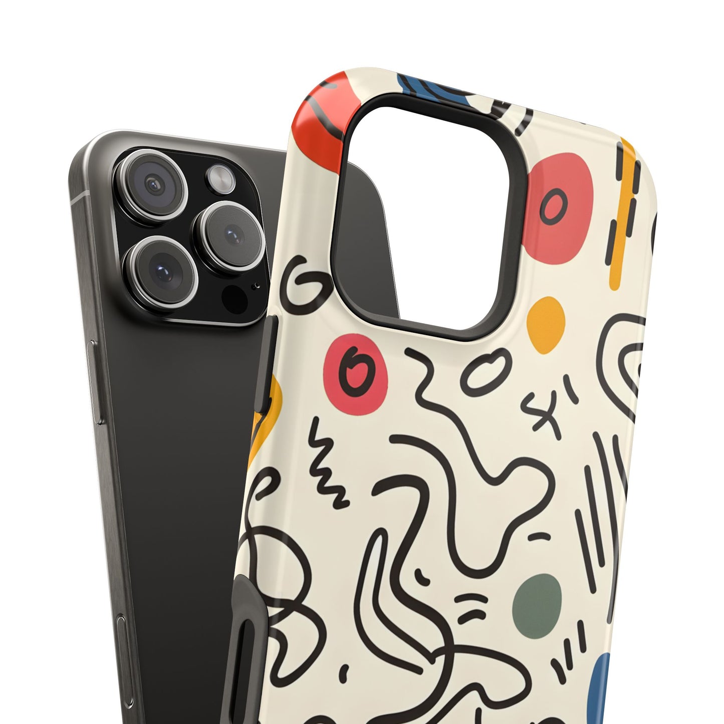 Abstract Doodle Art Phone Case – MagSafe Compatible for iPhone & Samsung Galaxy