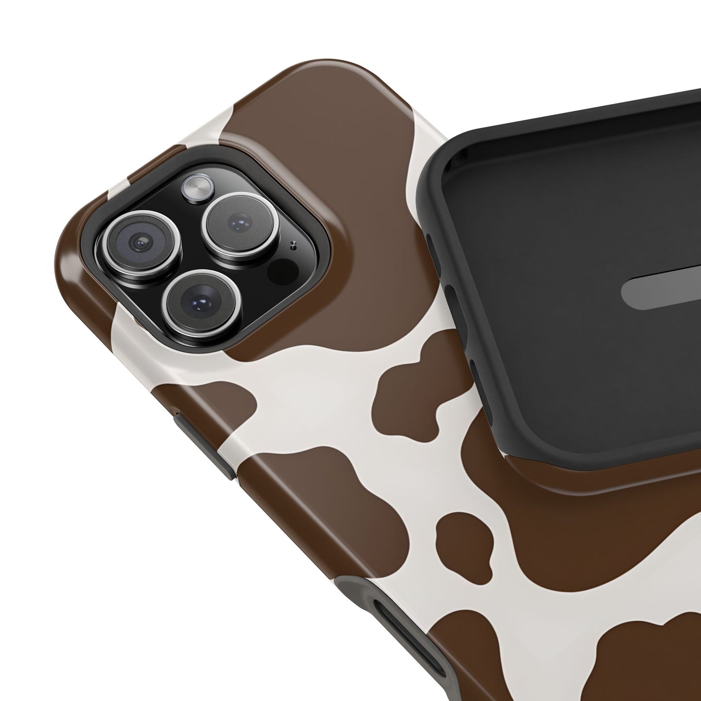Brown Cow Print Phone Case – MagSafe Compatible for iPhone & Samsung Galaxy