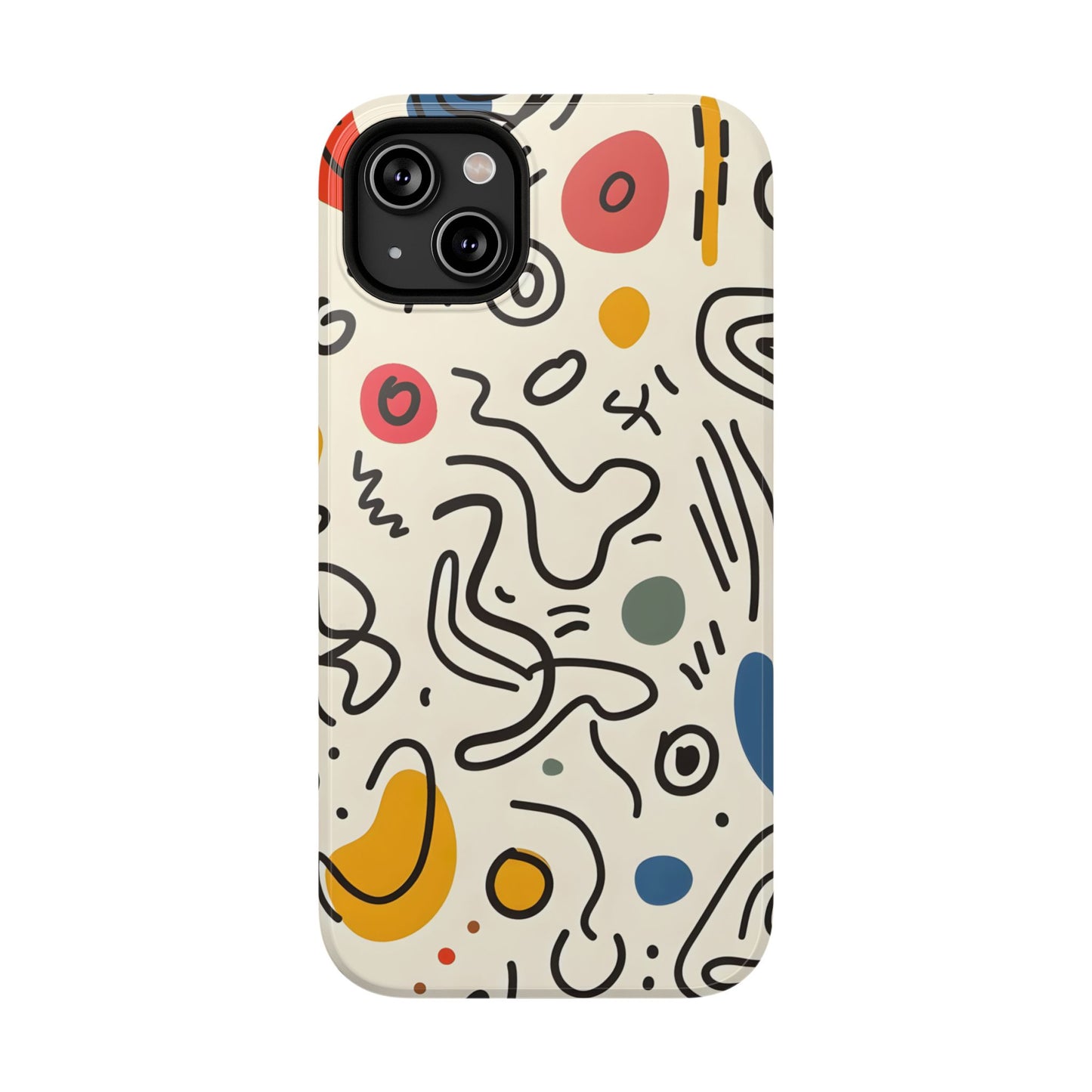 Abstract Doodle Art Phone Case – MagSafe Compatible for iPhone & Samsung Galaxy