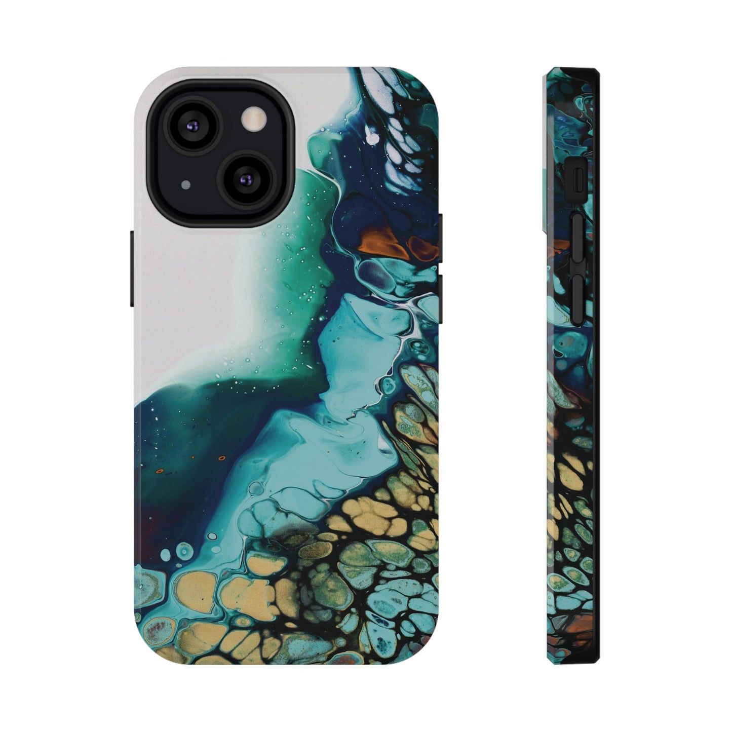 Ocean Reef Abstract Flow Phone Case – MagSafe Compatible for iPhone & Samsung Galaxy