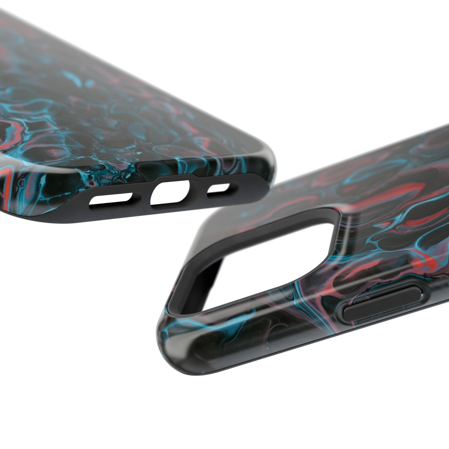 Dark Abyss Iridescent Texture Phone Case – MagSafe Compatible for iPhone & Samsung Galaxy