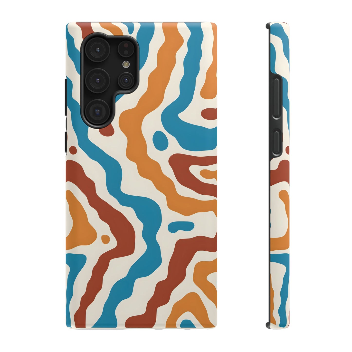 Abstract Retro Wave Phone Case – MagSafe Compatible for iPhone & Samsung Galaxy