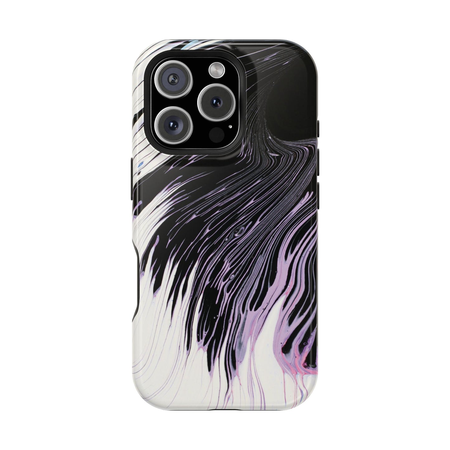 Waves of Ink Abstract Brush Phone Case – MagSafe Compatible for iPhone & Samsung Galaxy