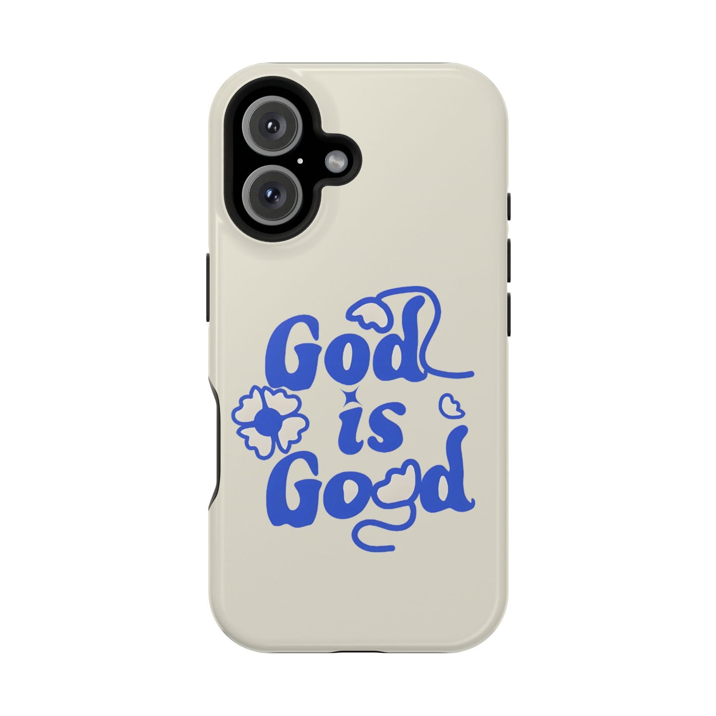 Floral Faith "God Is Good" Phone Case – MagSafe Compatible for iPhone & Samsung Galaxy