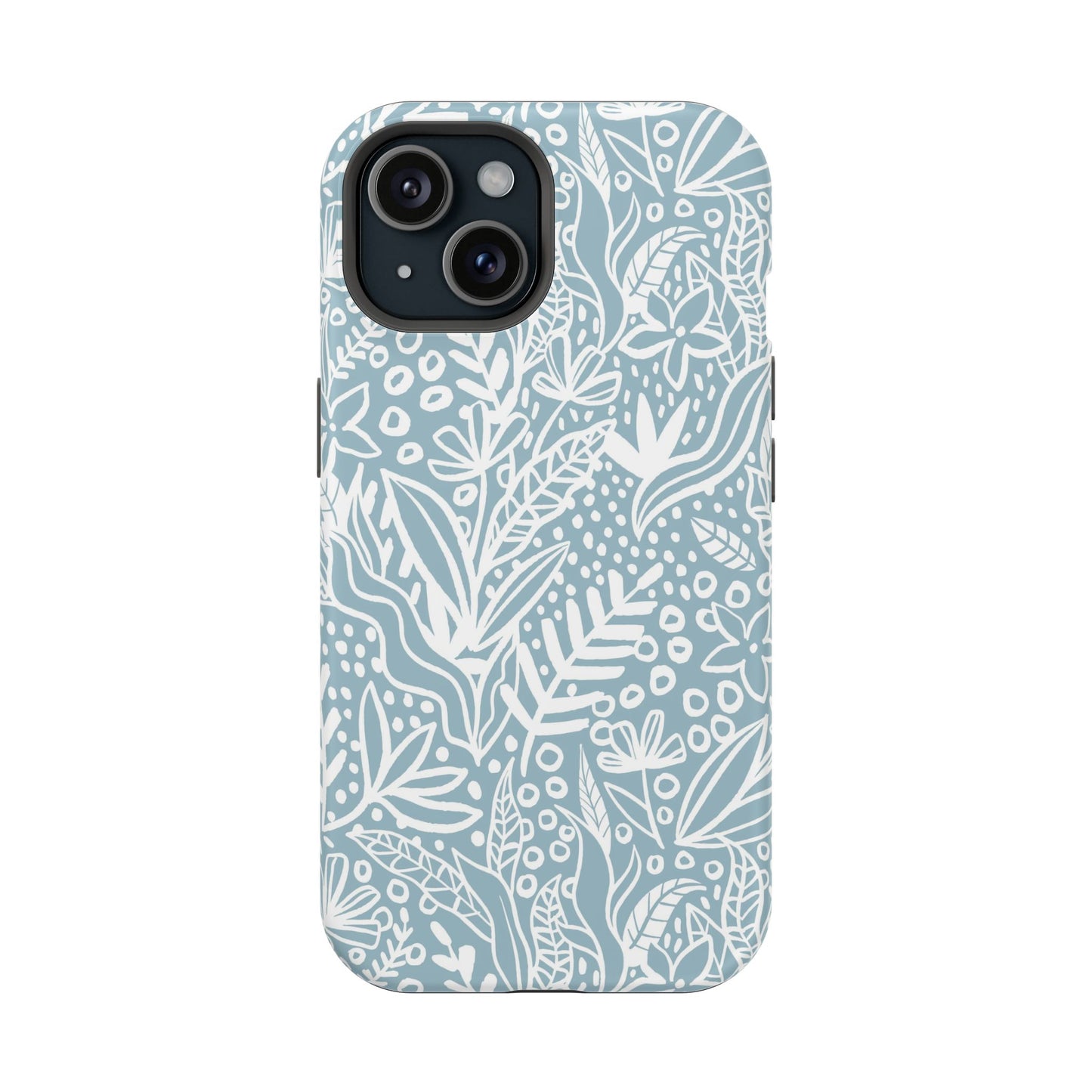 Boho Botanical Doodle Phone Case – MagSafe Compatible for iPhone & Samsung Galaxy