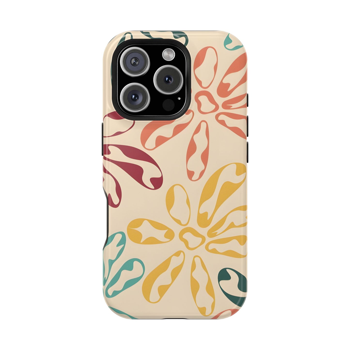 Retro Groovy Floral Phone Case – MagSafe Compatible for iPhone & Samsung Galaxy