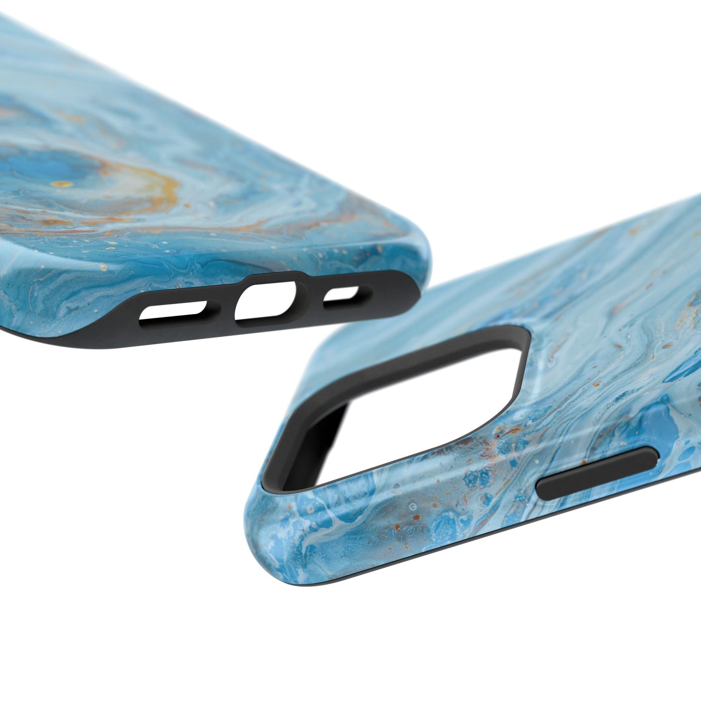 Ocean Swirl Blue Marble Phone Case – MagSafe Compatible for iPhone & Samsung Galaxy