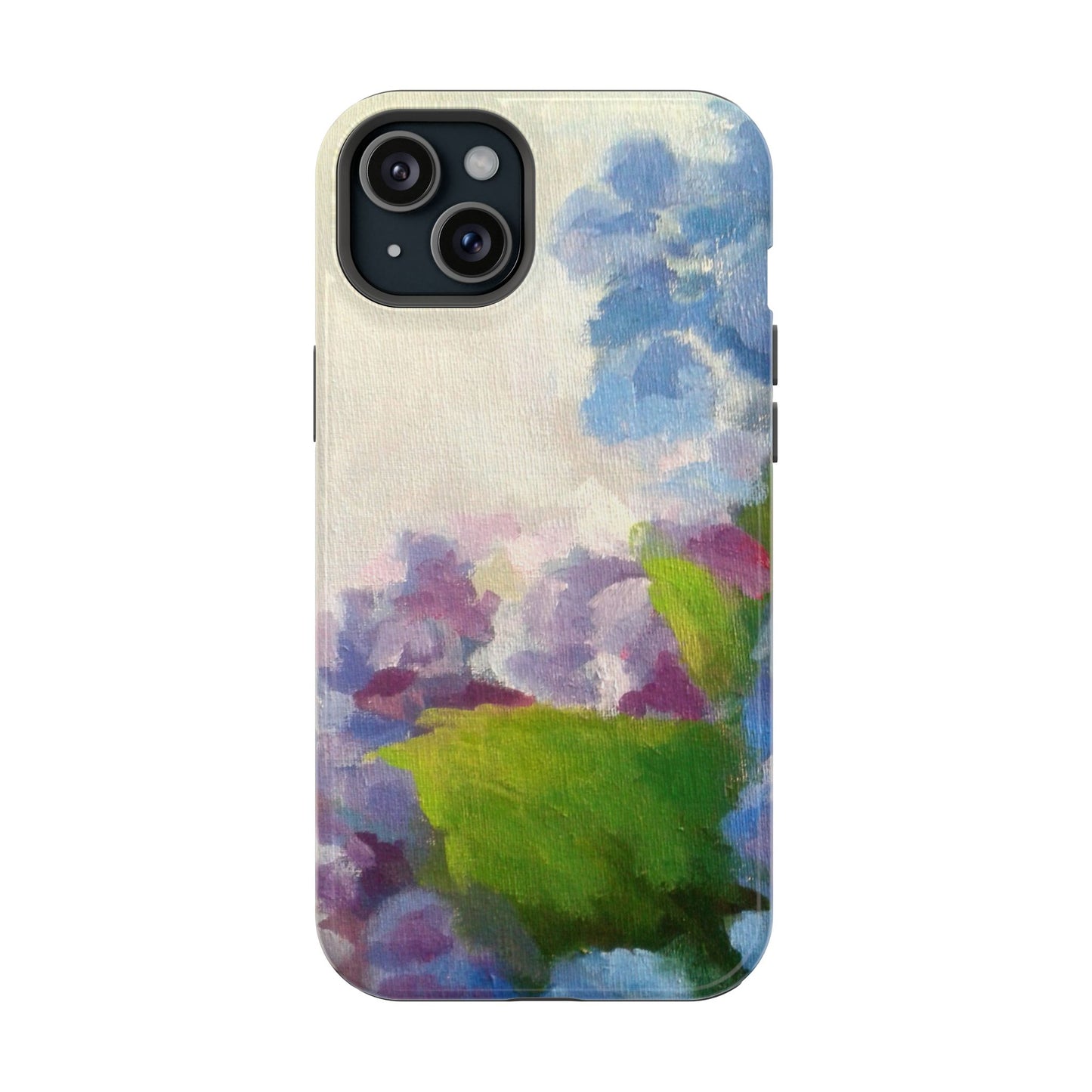 Hydrangea Dream Phone Case – Artistic Floral Design, MagSafe Compatible for iPhone & Samsung Galaxy