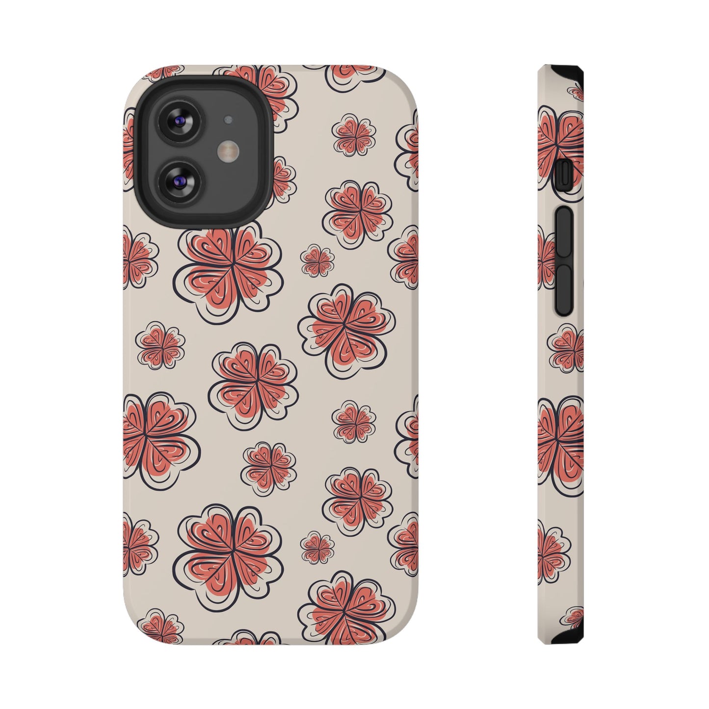 Whimsical Clover Bloom Phone Case – MagSafe Compatible for iPhone & Samsung Galaxy