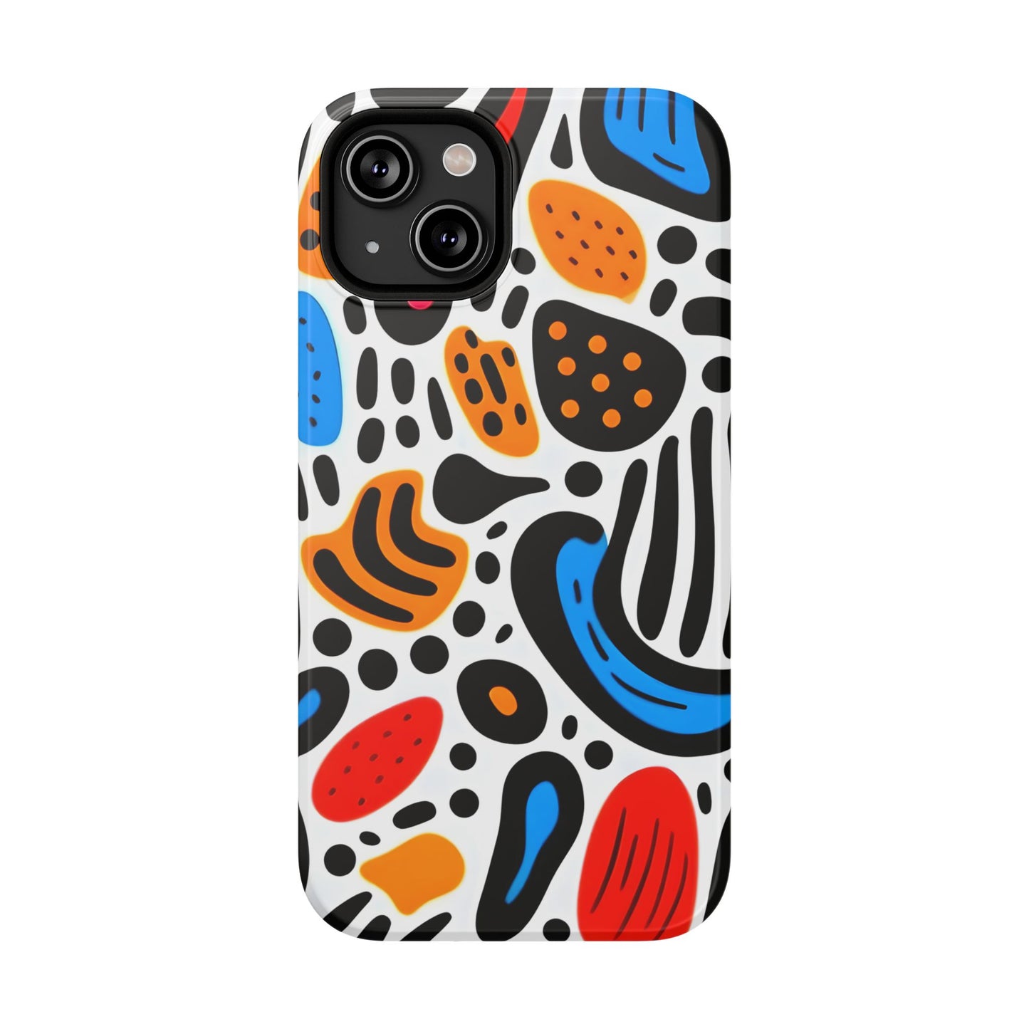 Colorful Abstract Doodle Phone Case – MagSafe Compatible for iPhone & Samsung Galaxy