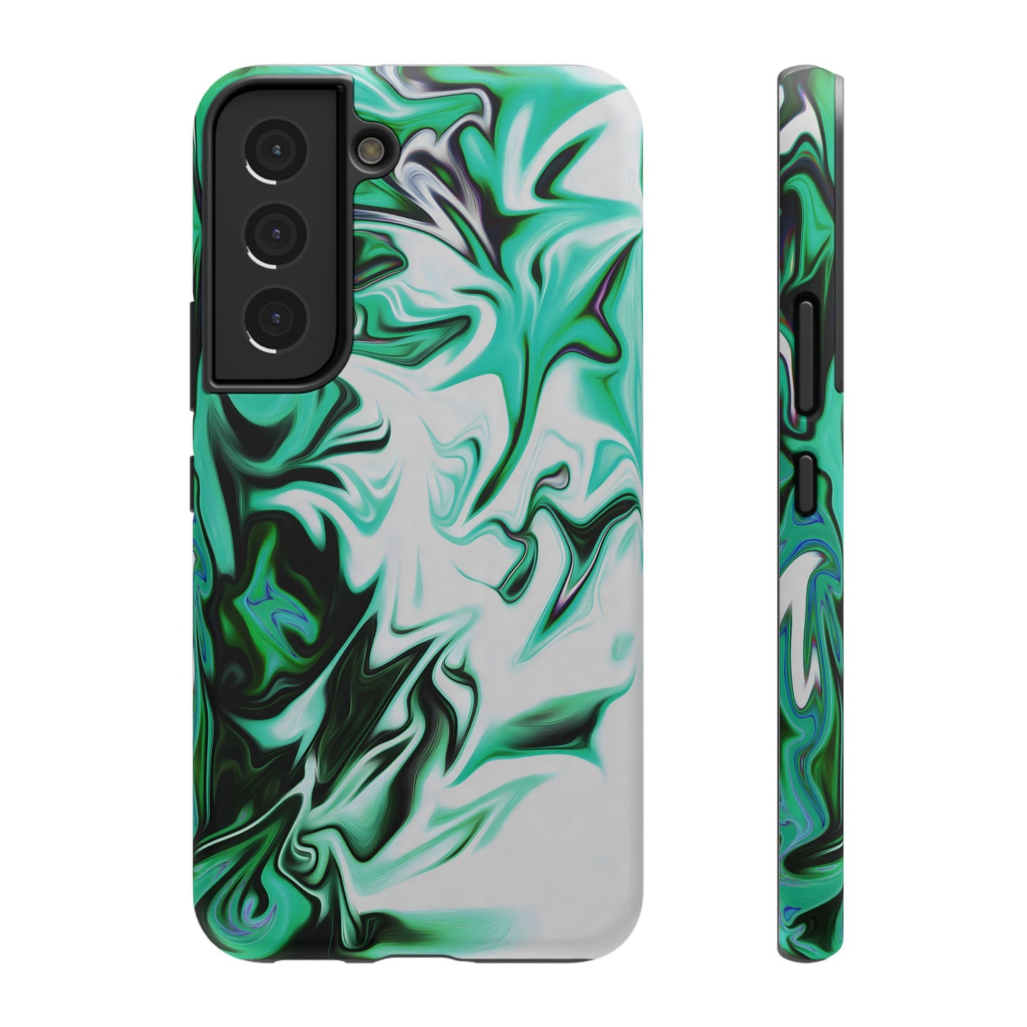 Emerald Green Marble Swirl Phone Case – MagSafe Compatible for iPhone & Samsung Galaxy