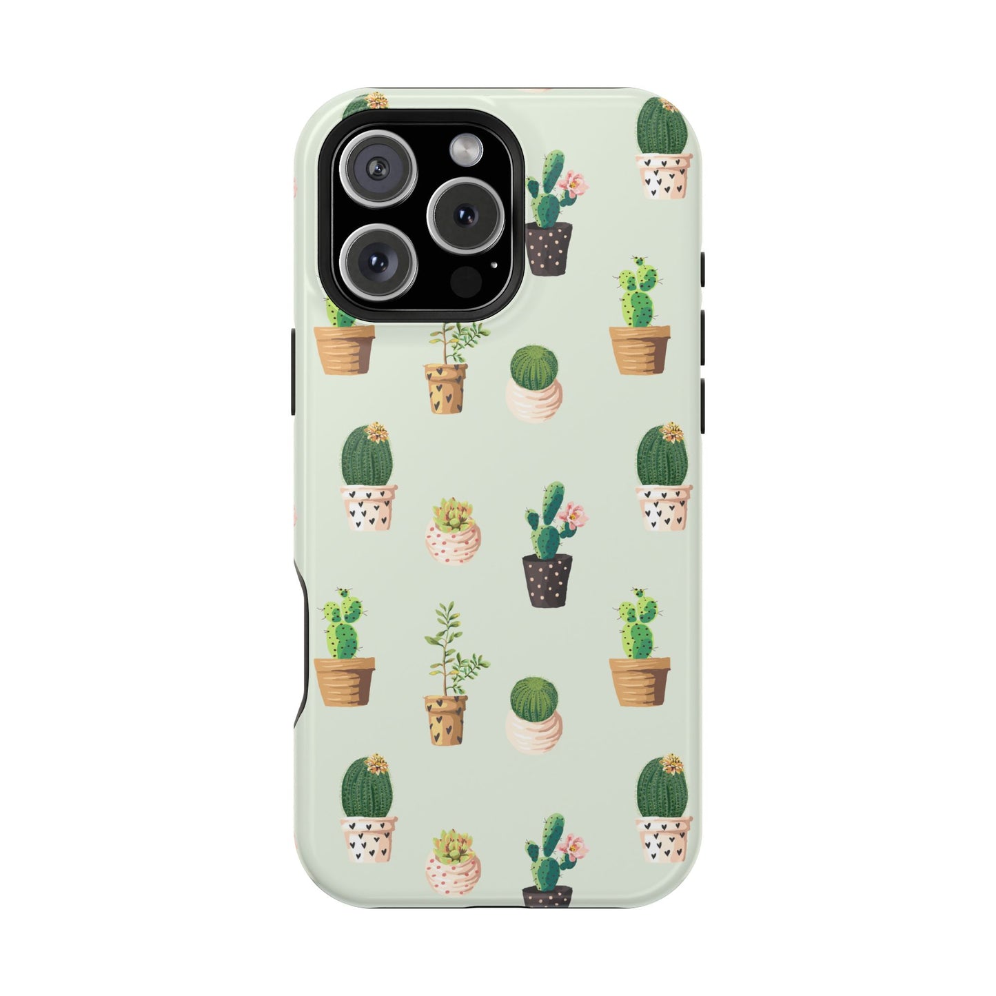 Desert Bloom Cactus Phone Case – Cute Succulent Print, MagSafe Compatible for iPhone & Samsung Galaxy