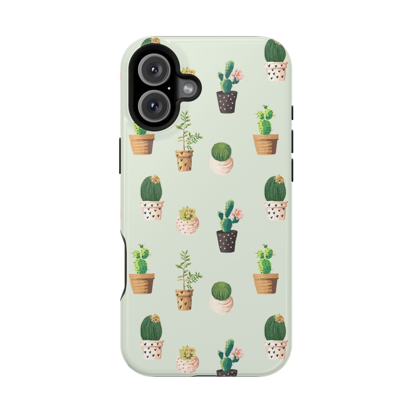 Desert Bloom Cactus Phone Case – Cute Succulent Print, MagSafe Compatible for iPhone & Samsung Galaxy