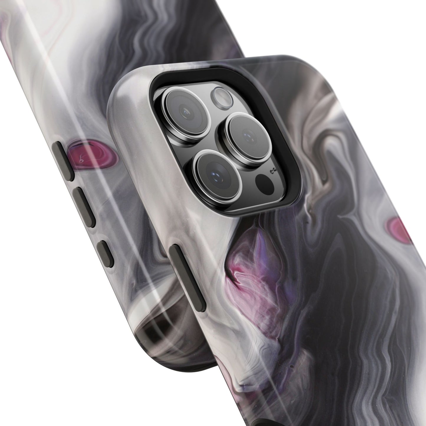 Galaxy Smoke Noir Marble Phone Case – MagSafe Compatible for iPhone & Samsung Galaxy
