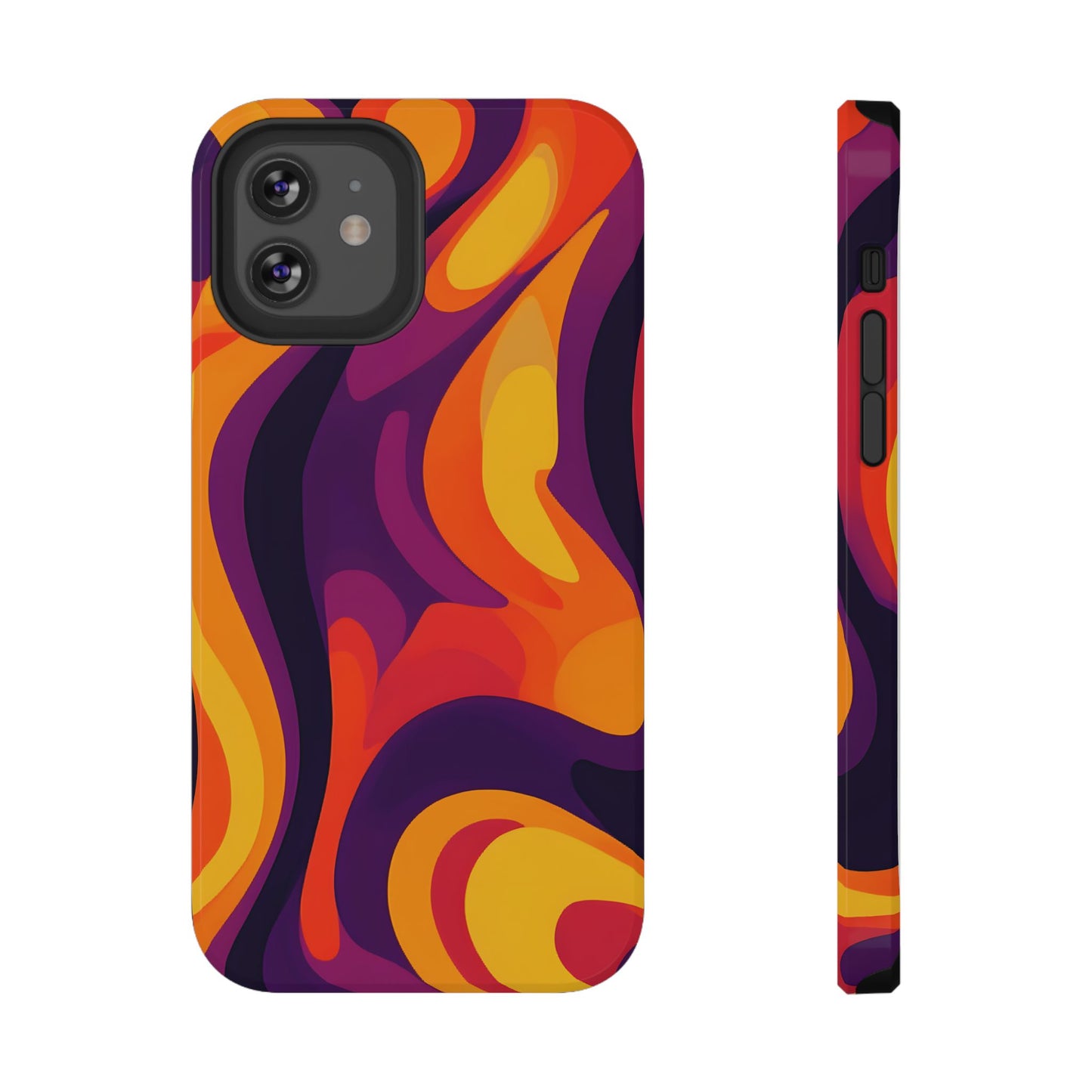 Fiery Abstract Swirls Phone Case – MagSafe Compatible for iPhone & Samsung Galaxy