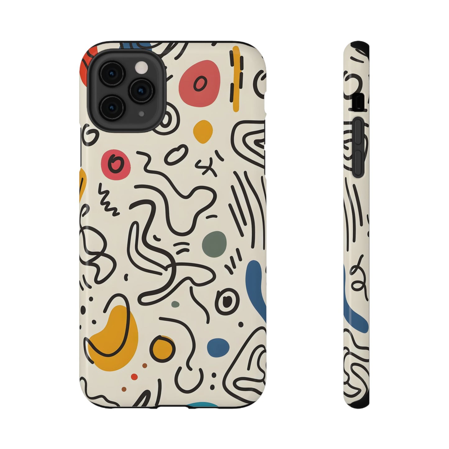 Abstract Doodle Art Phone Case – MagSafe Compatible for iPhone & Samsung Galaxy
