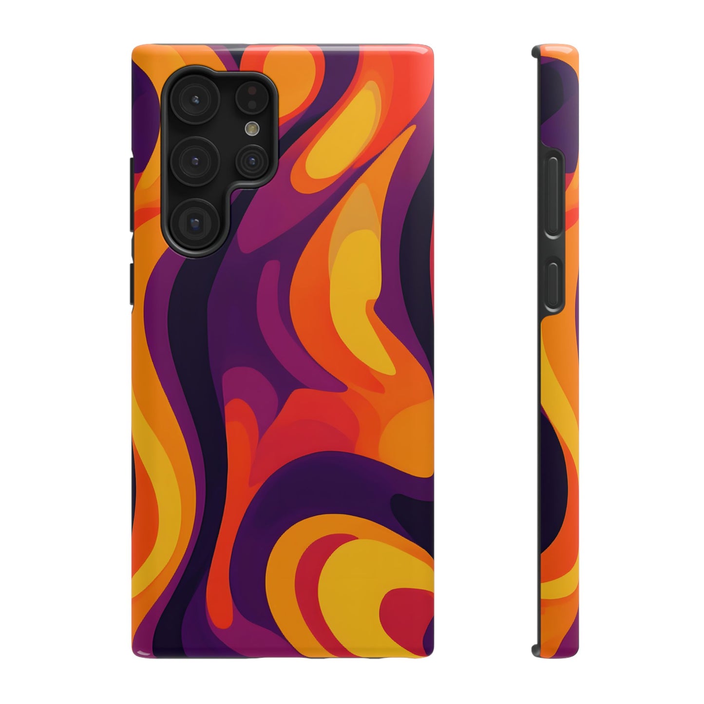 Fiery Abstract Swirls Phone Case – MagSafe Compatible for iPhone & Samsung Galaxy