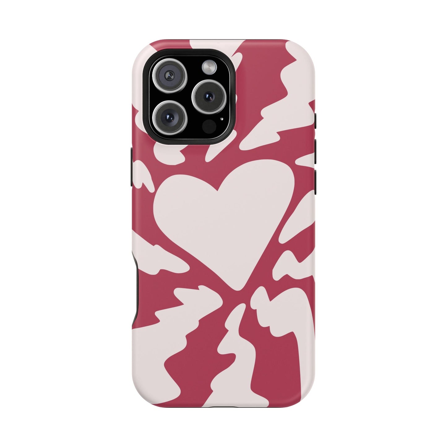 Bold Heartburst Abstract Phone Case – MagSafe Compatible for iPhone & Samsung Galaxy