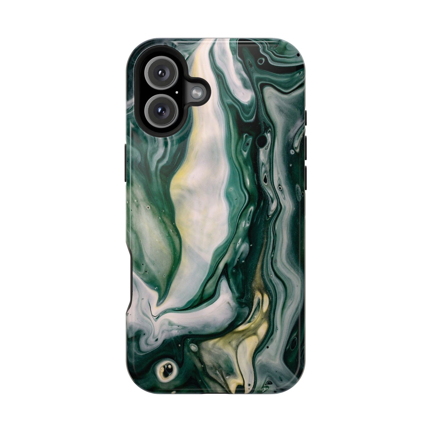 Mystic Forest Marble Swirl Phone Case – MagSafe Compatible for iPhone & Samsung Galaxy