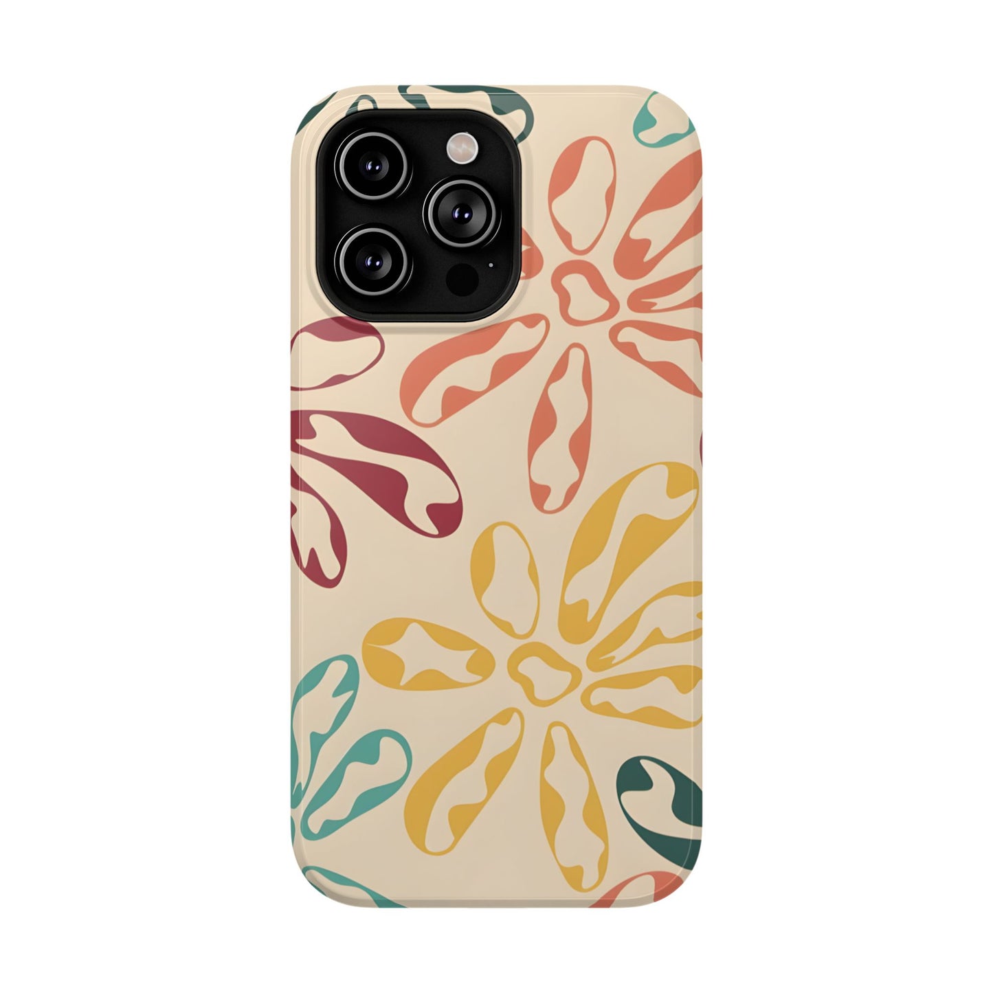 Retro Groovy Floral Phone Case – MagSafe Compatible for iPhone & Samsung Galaxy