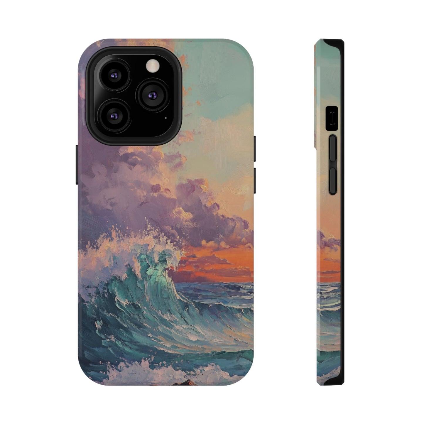 Ocean Sunset Waves Phone Case – MagSafe Compatible for iPhone & Samsung Galaxy