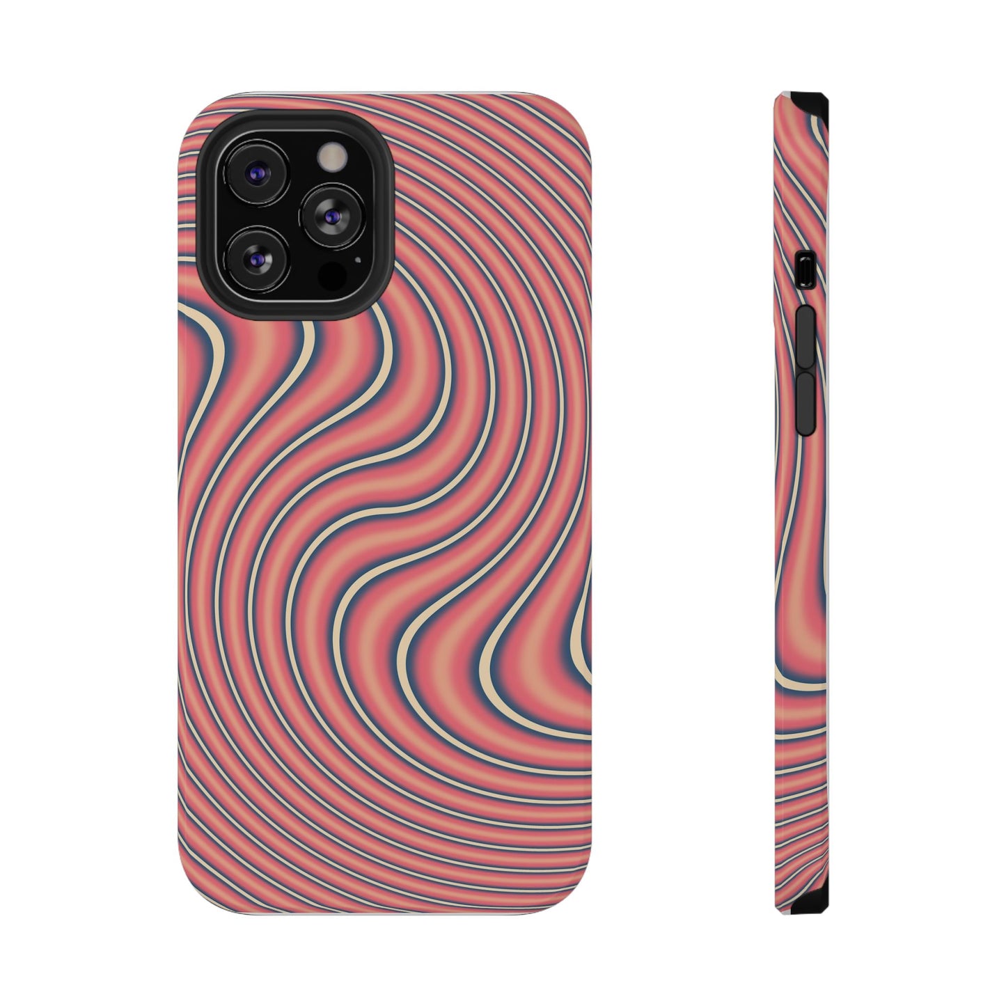 Hypnotic Wave Optical Illusion Phone Case – MagSafe Compatible for iPhone & Samsung Galaxy