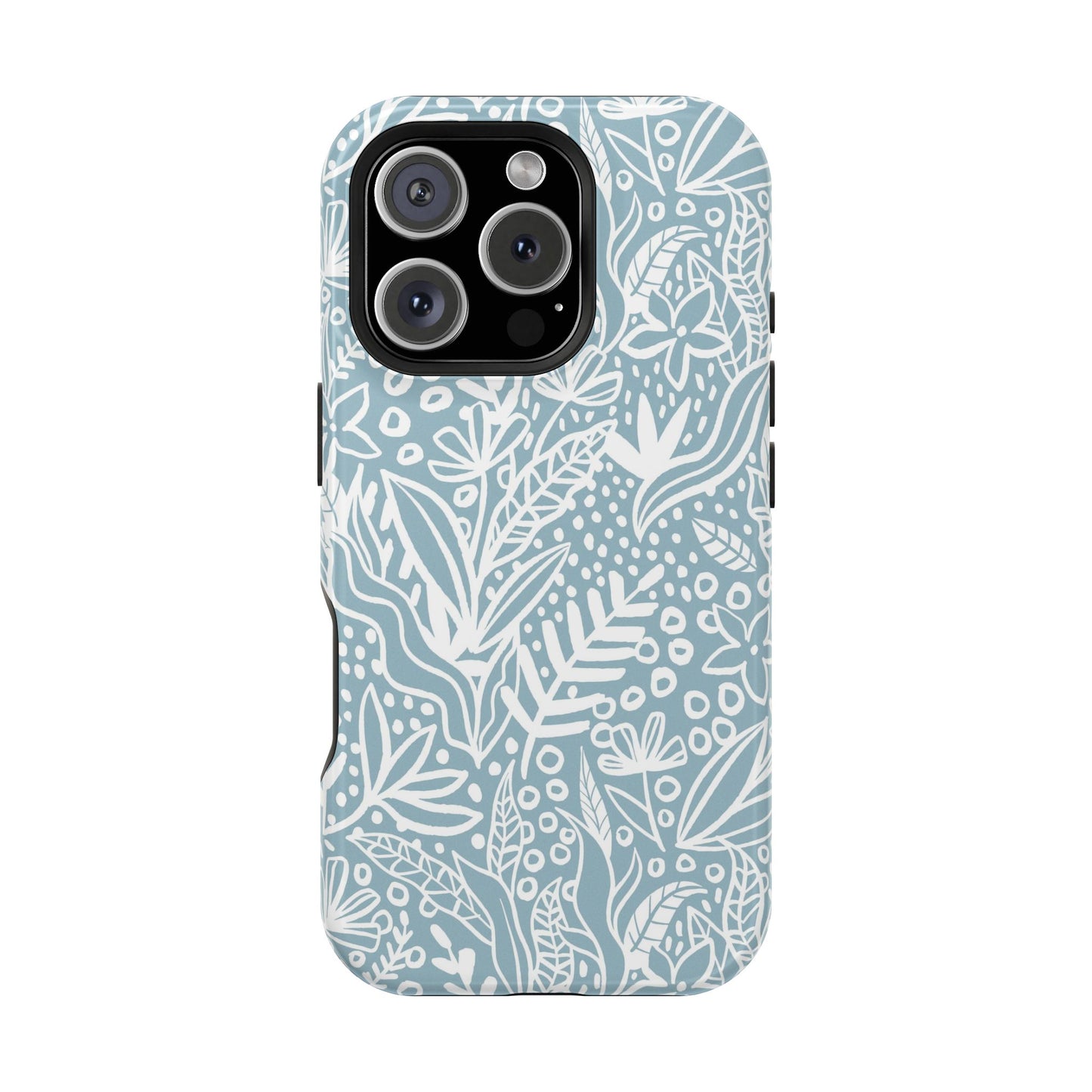 Boho Botanical Doodle Phone Case – MagSafe Compatible for iPhone & Samsung Galaxy