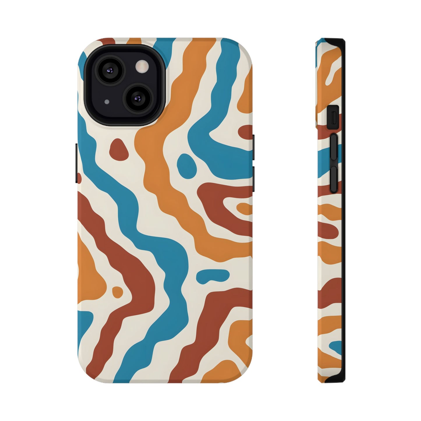 Abstract Retro Wave Phone Case – MagSafe Compatible for iPhone & Samsung Galaxy