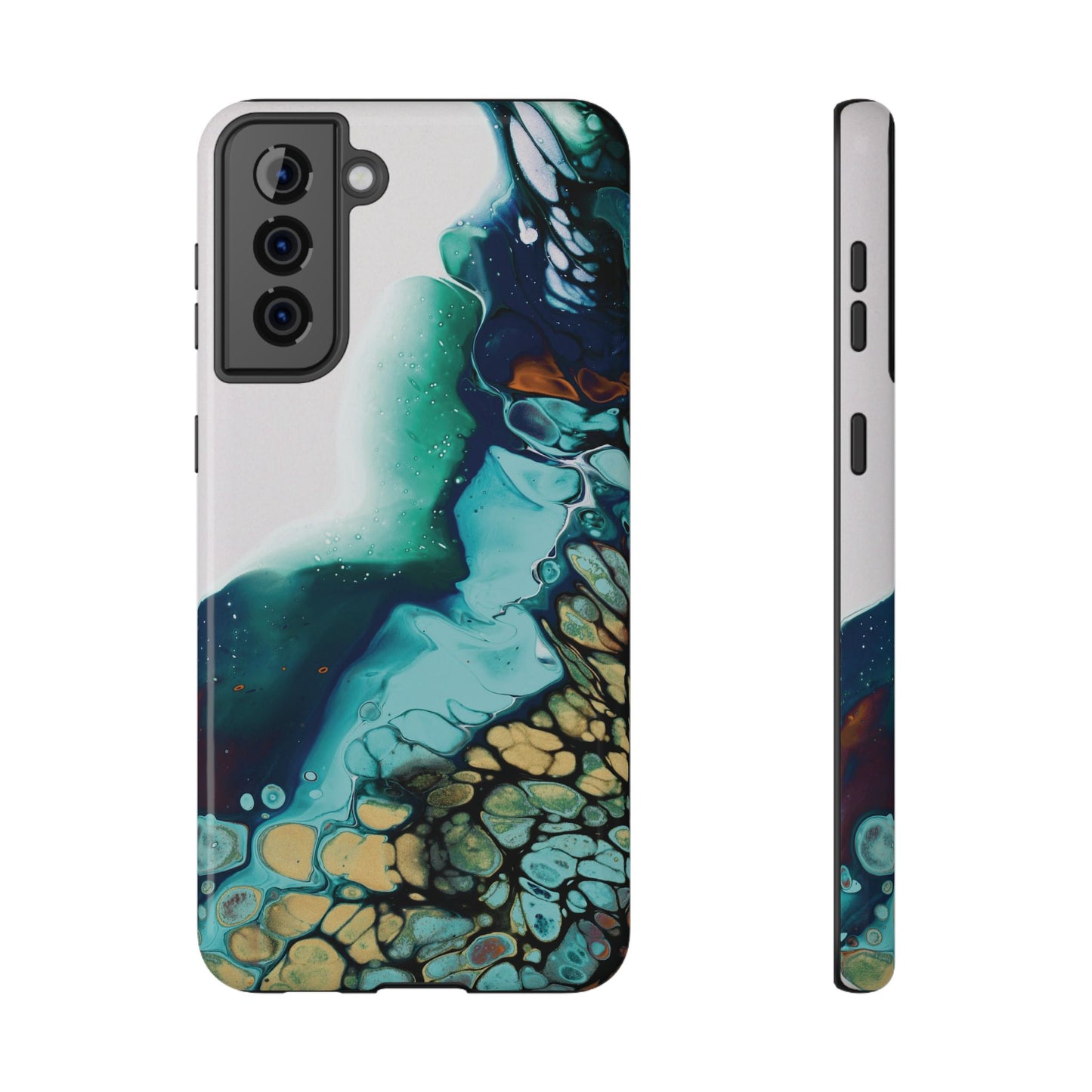 Ocean Reef Abstract Flow Phone Case – MagSafe Compatible for iPhone & Samsung Galaxy