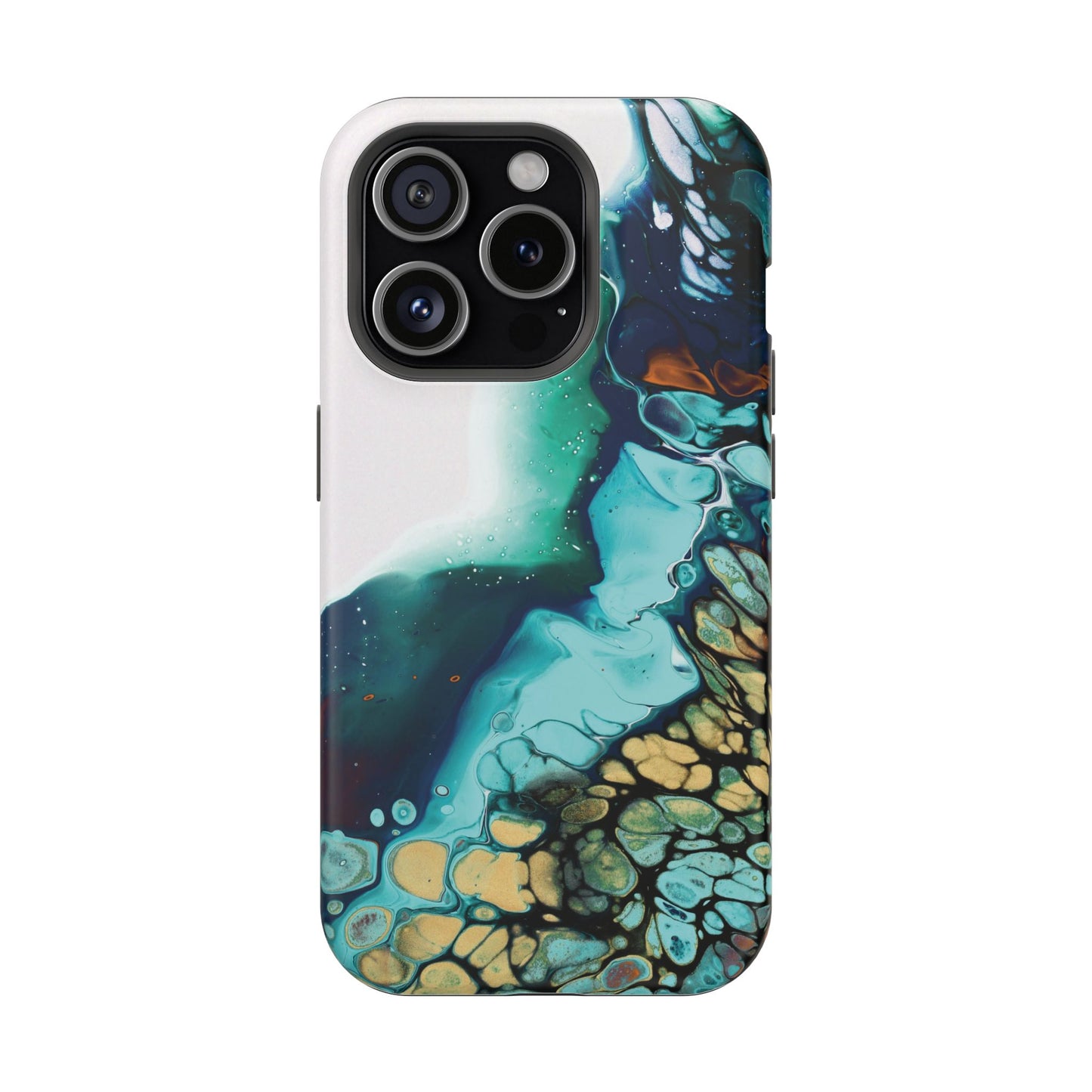 Ocean Reef Abstract Flow Phone Case – MagSafe Compatible for iPhone & Samsung Galaxy