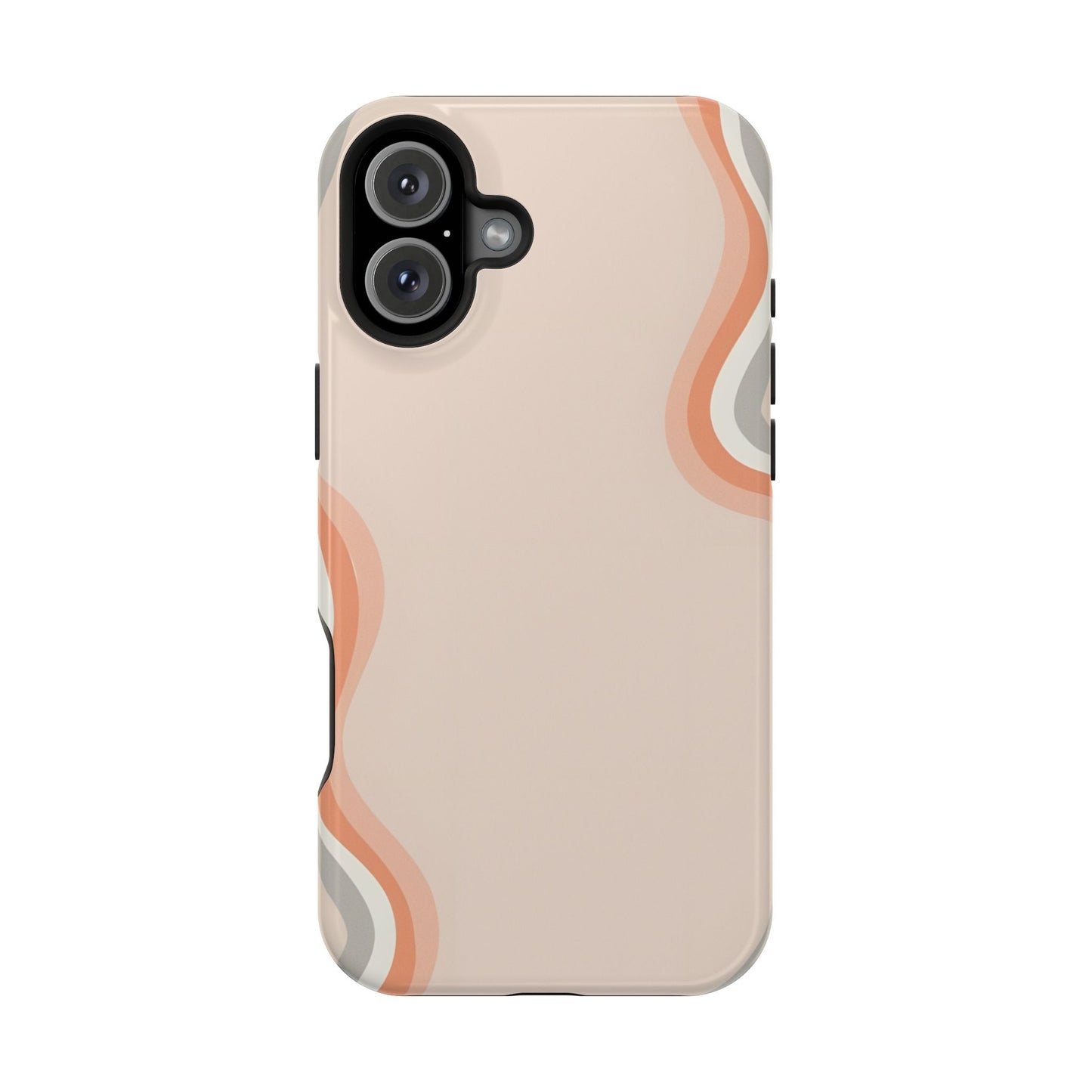 Minimalist Neutral Wavy Phone Case – MagSafe Compatible for iPhone & Samsung Galaxy