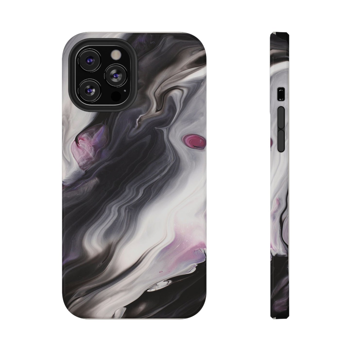 Galaxy Smoke Noir Marble Phone Case – MagSafe Compatible for iPhone & Samsung Galaxy