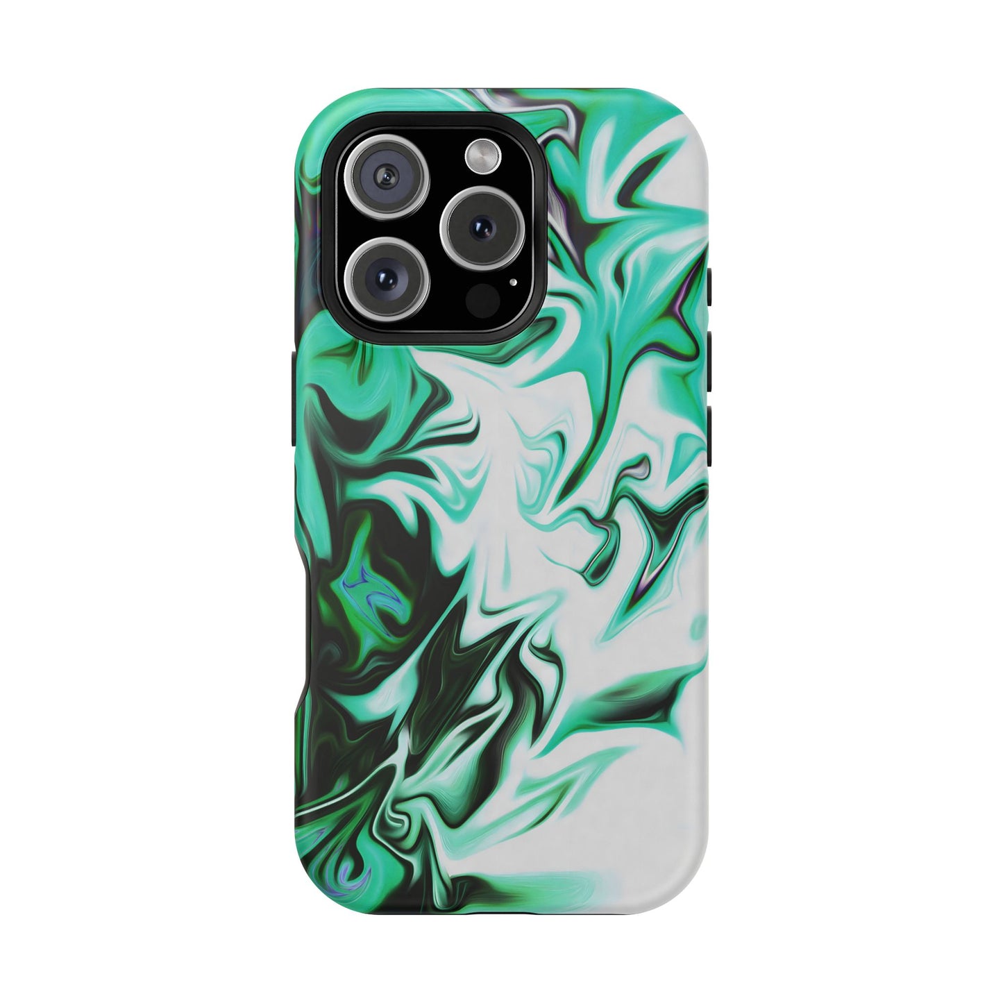 Emerald Green Marble Swirl Phone Case – MagSafe Compatible for iPhone & Samsung Galaxy