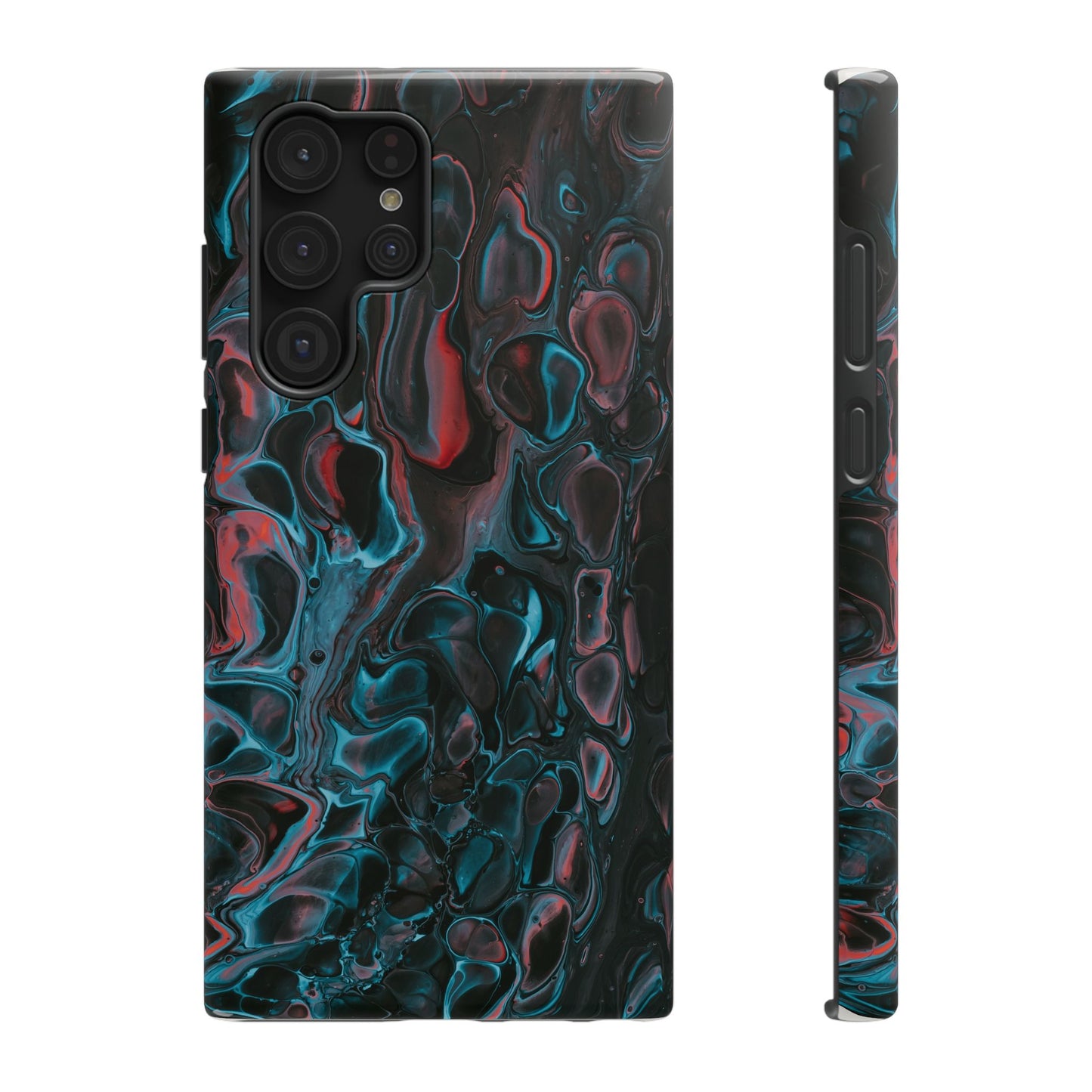 Dark Abyss Iridescent Texture Phone Case – MagSafe Compatible for iPhone & Samsung Galaxy