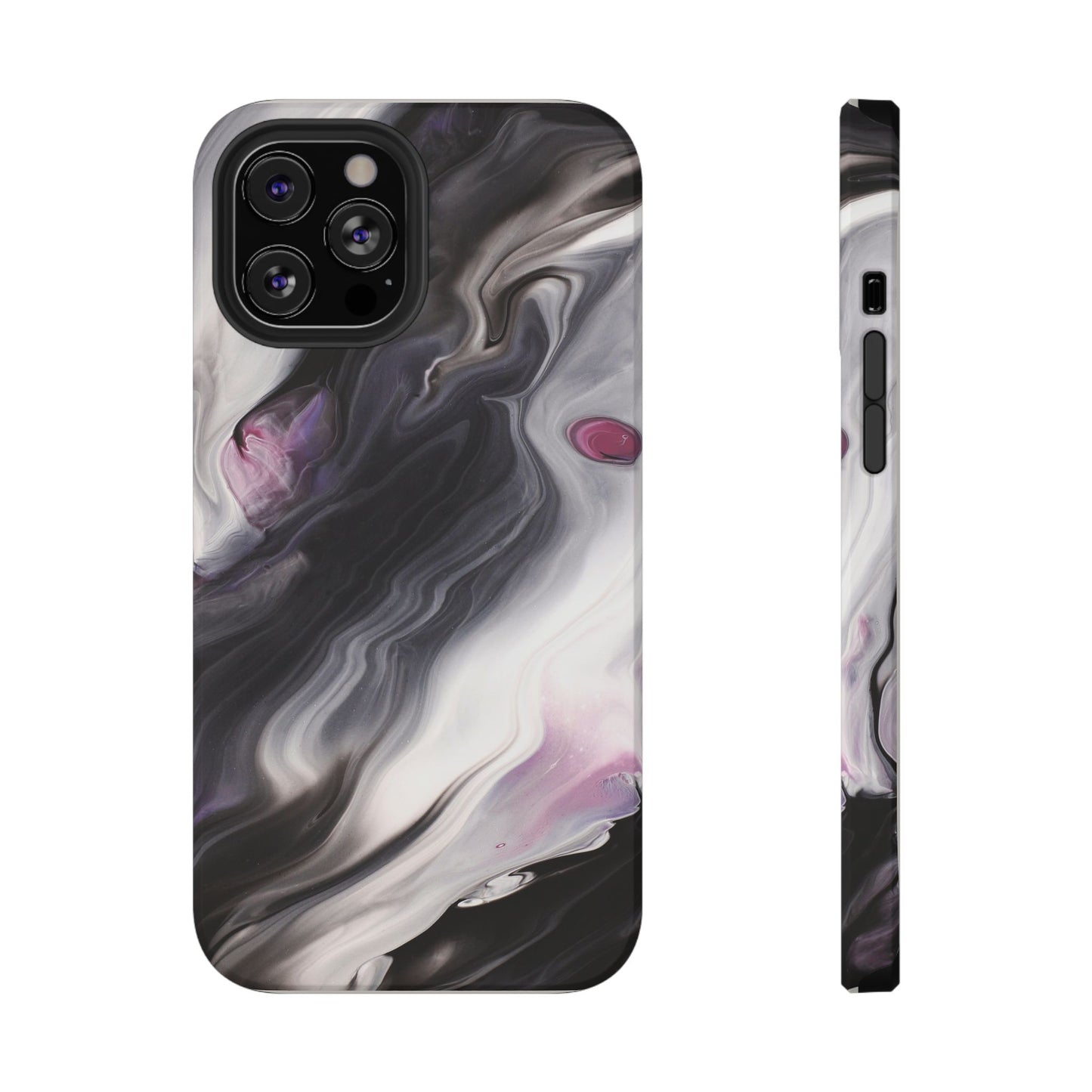 Galaxy Smoke Noir Marble Phone Case – MagSafe Compatible for iPhone & Samsung Galaxy
