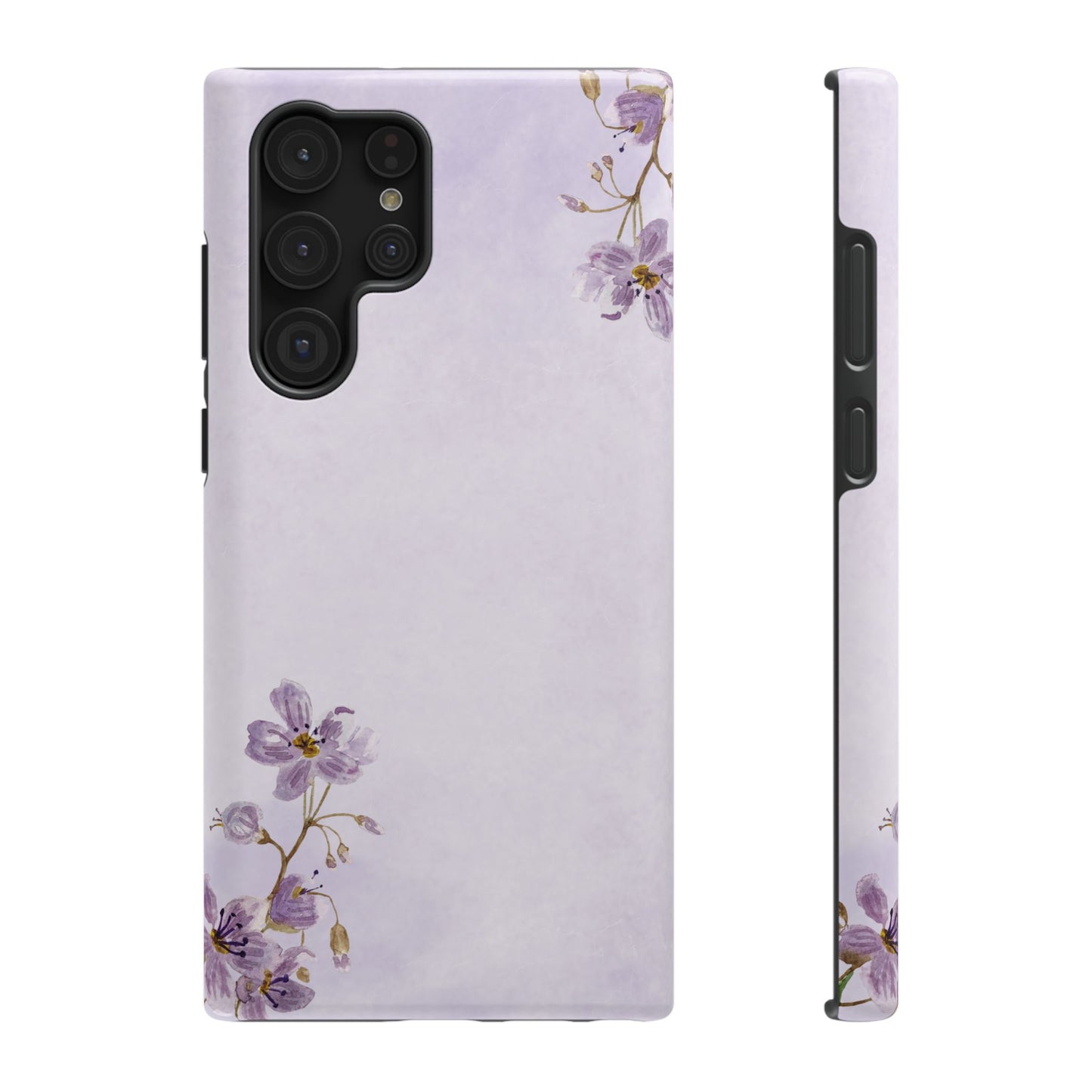Lavender Blossom Minimal Floral Phone Case – MagSafe Compatible for iPhone & Samsung Galaxy