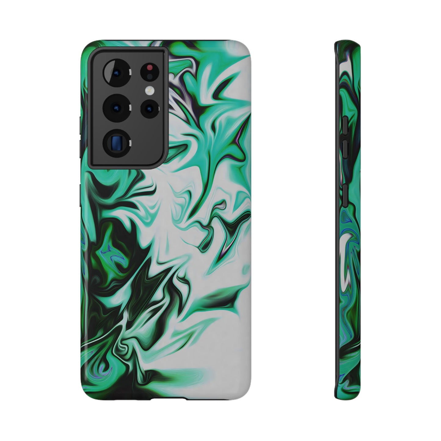 Emerald Green Marble Swirl Phone Case – MagSafe Compatible for iPhone & Samsung Galaxy