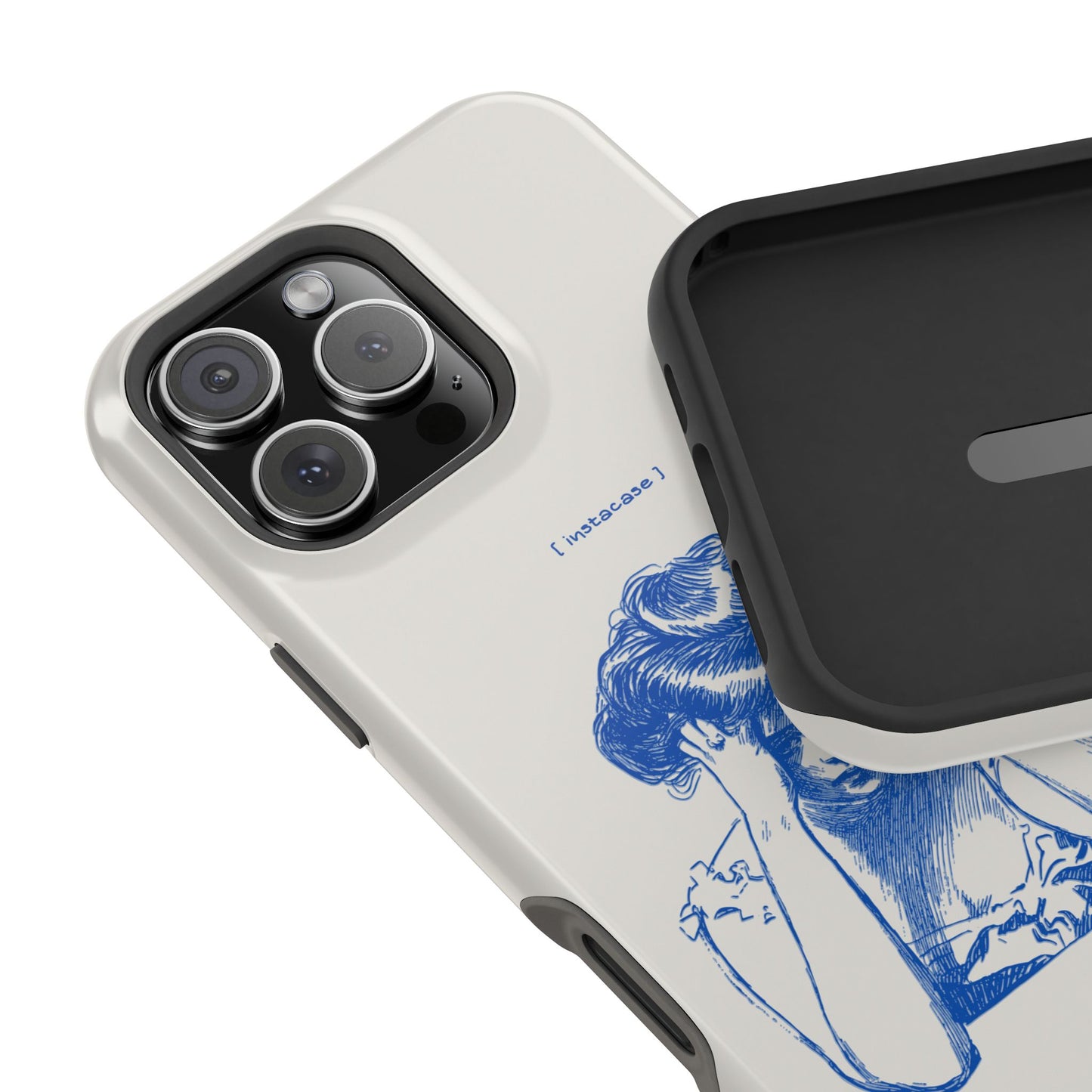 Melancholy Muse Line Art Phone Case – MagSafe Compatible for iPhone & Samsung Galaxy