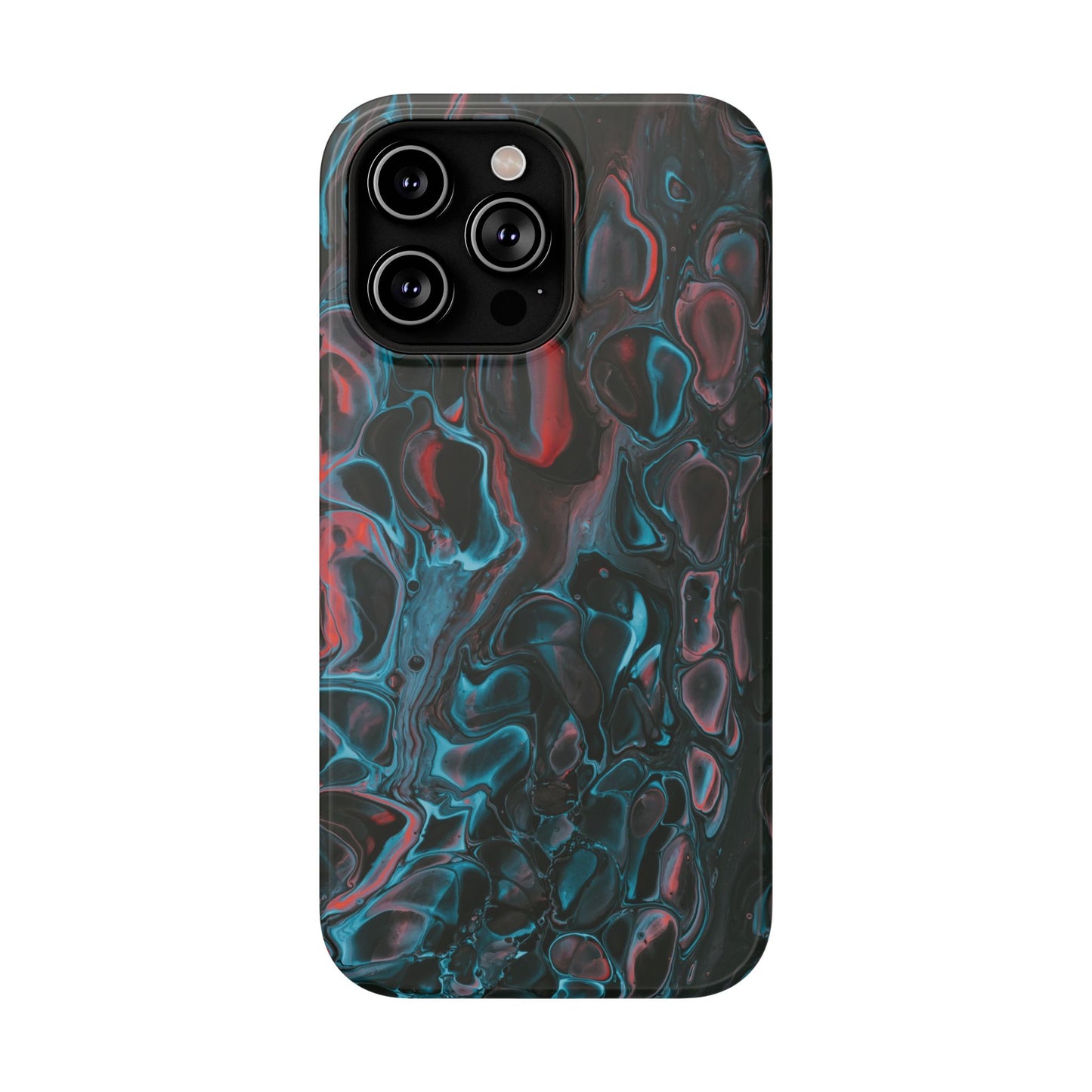 Dark Abyss Iridescent Texture Phone Case – MagSafe Compatible for iPhone & Samsung Galaxy